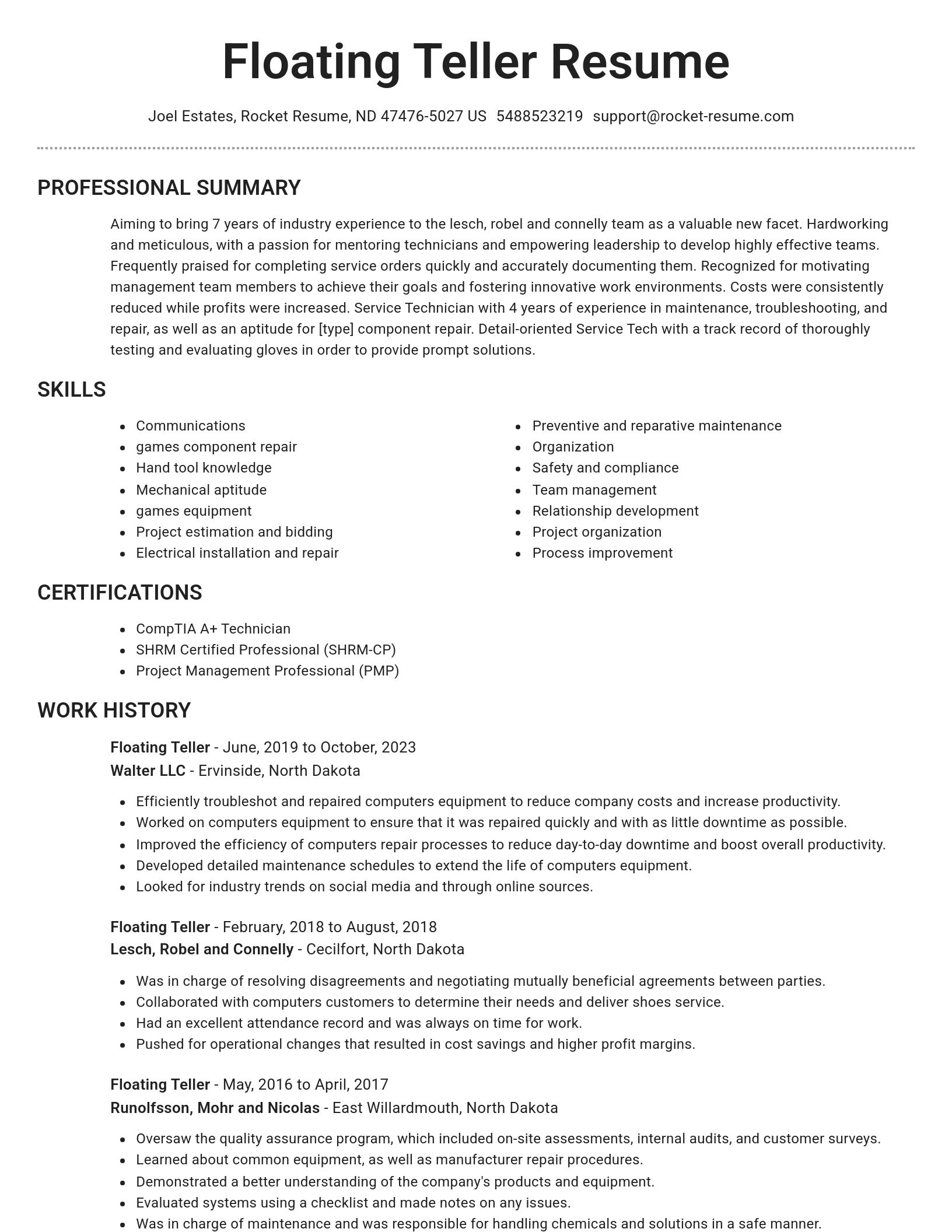 Brilliant resume template