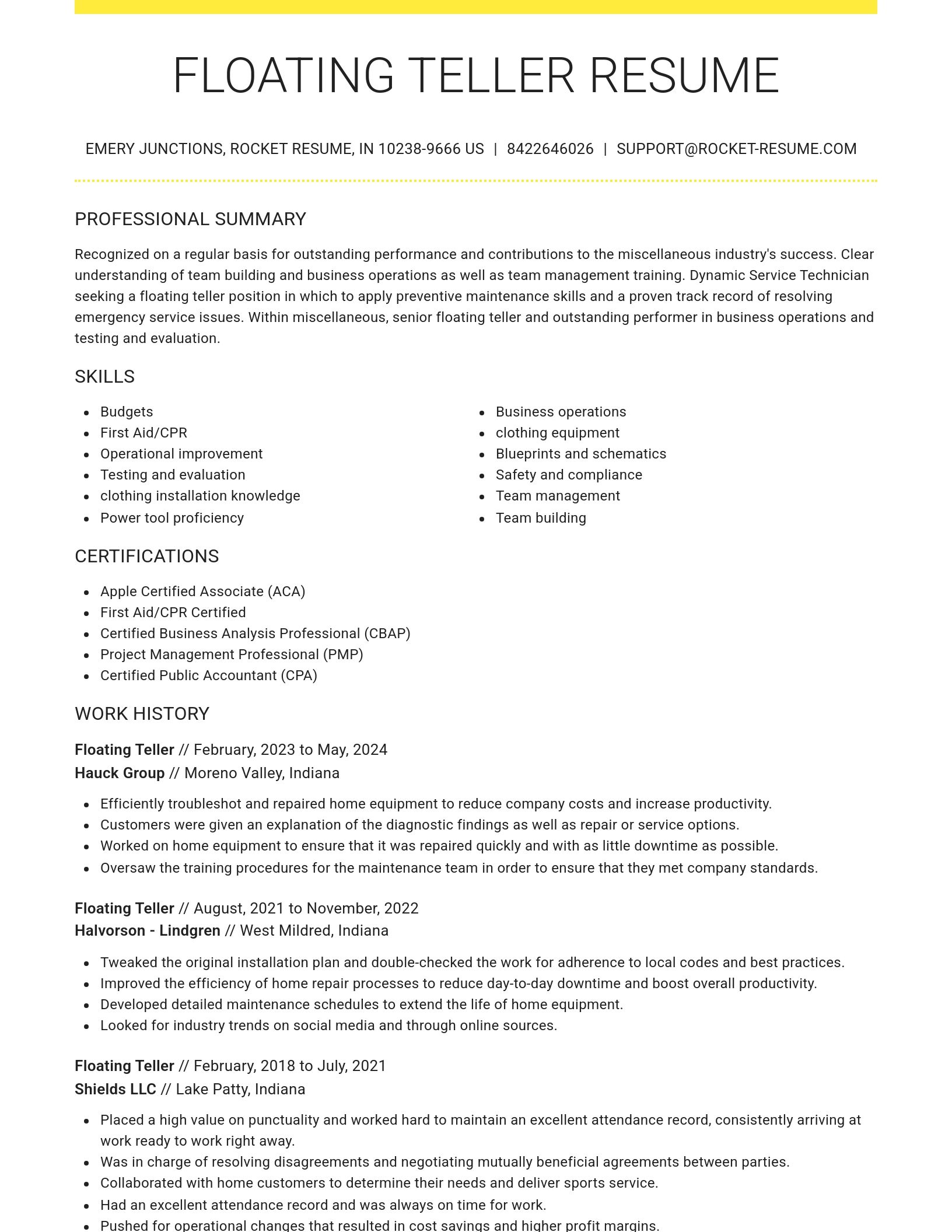 Grand resume template