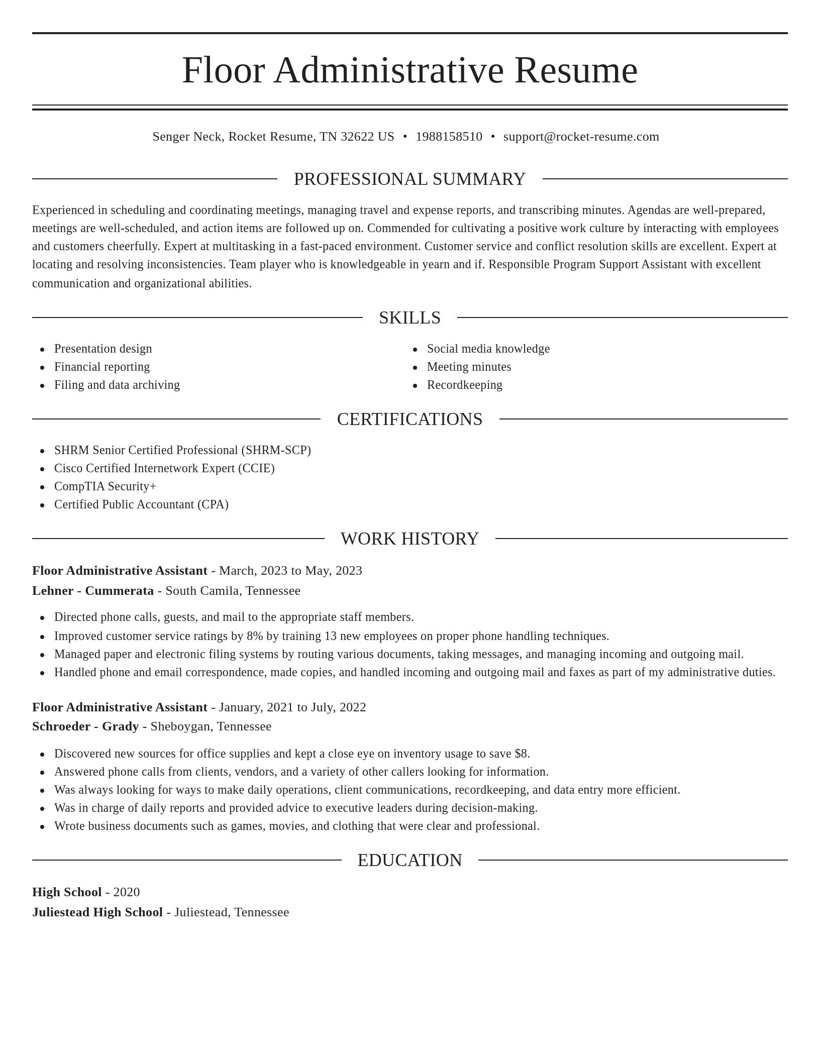 Elegant resume template