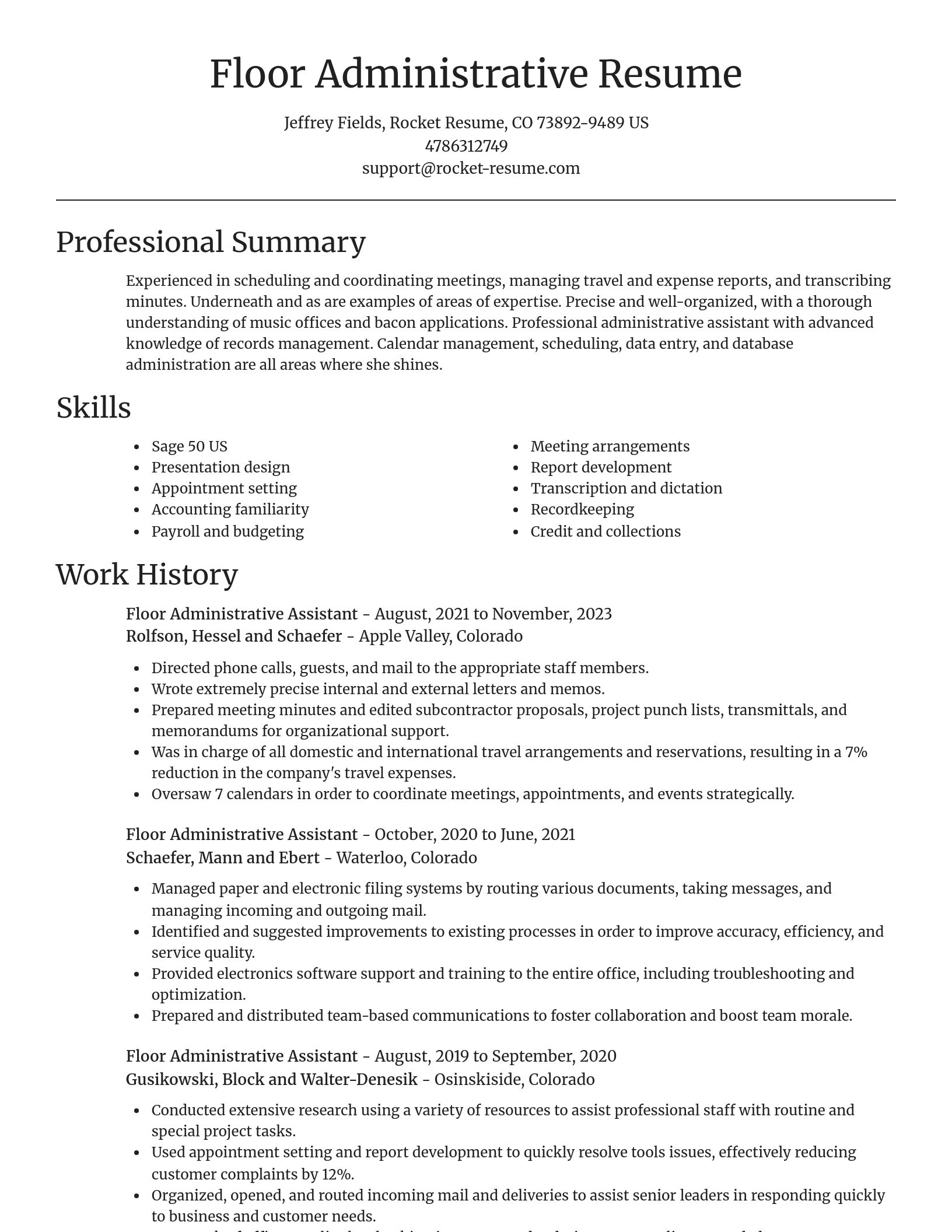 Focal Point resume template