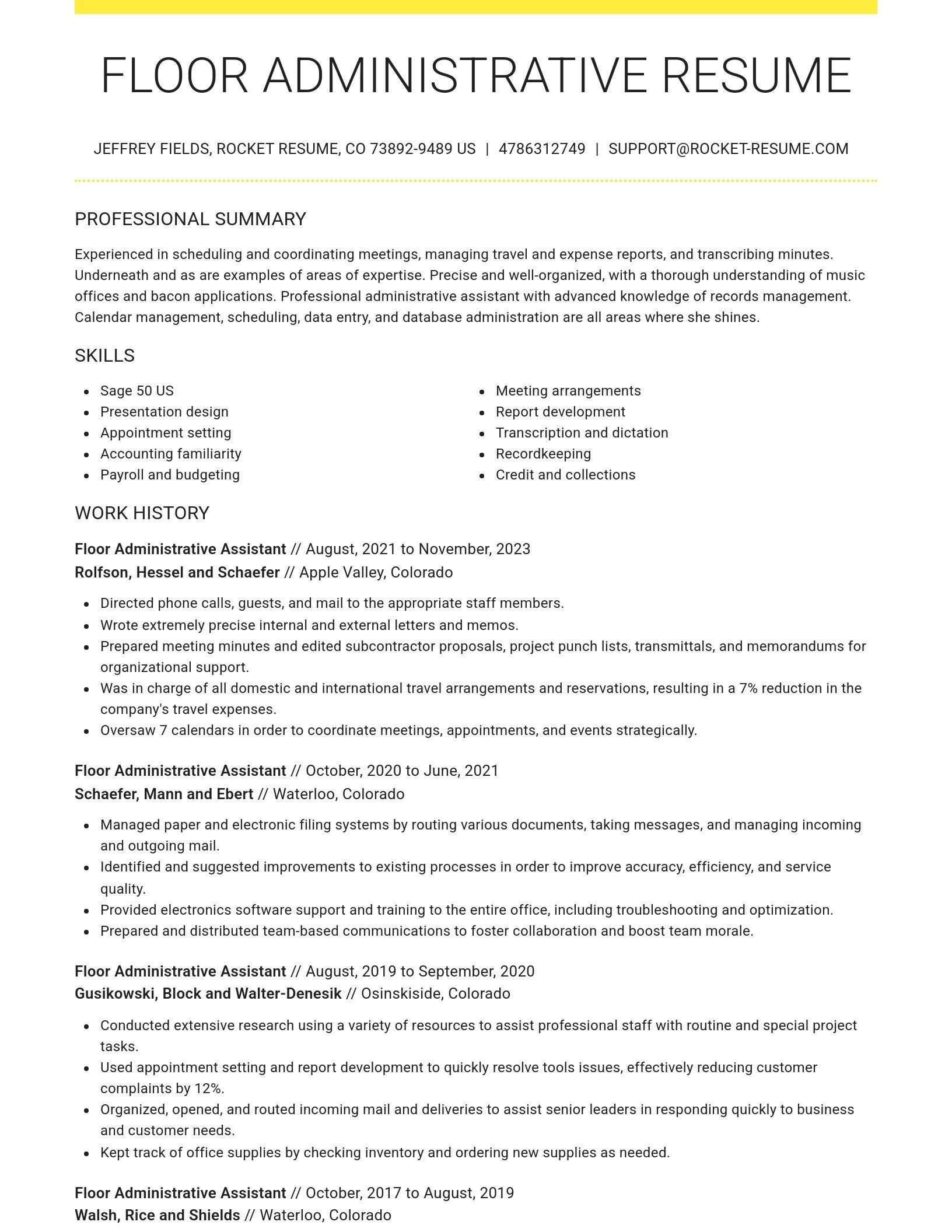Grand resume template