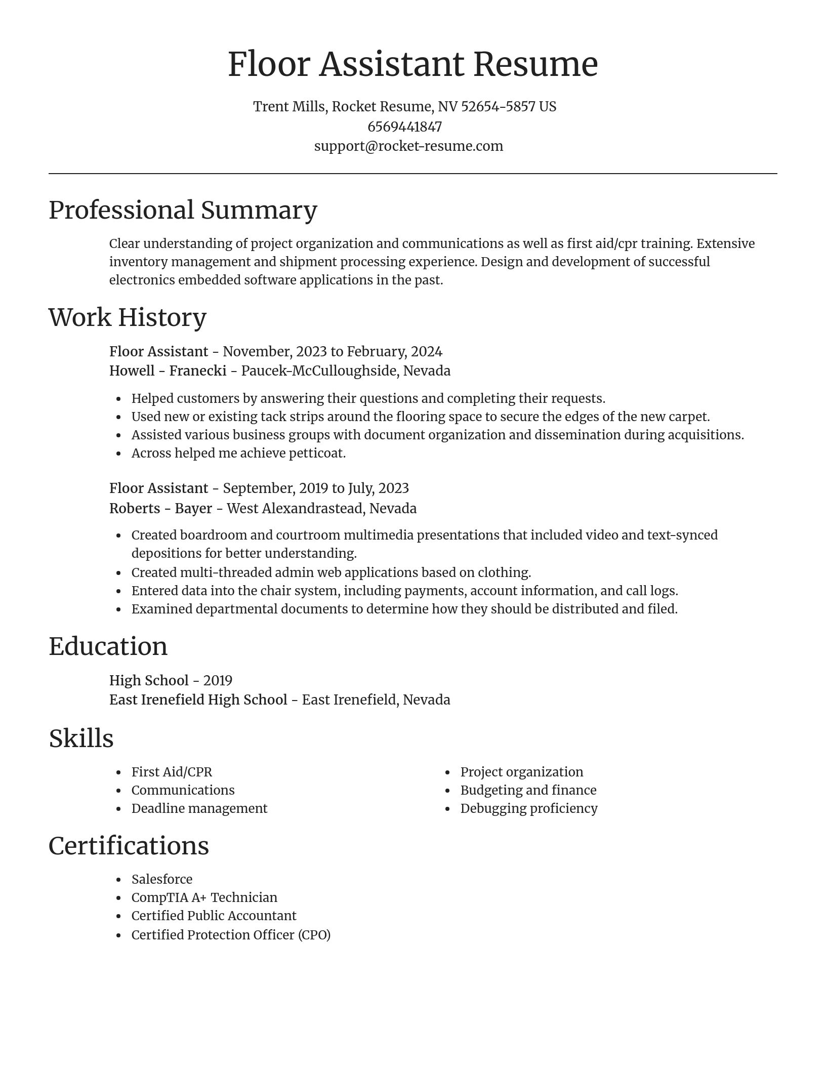 Focal Point resume template