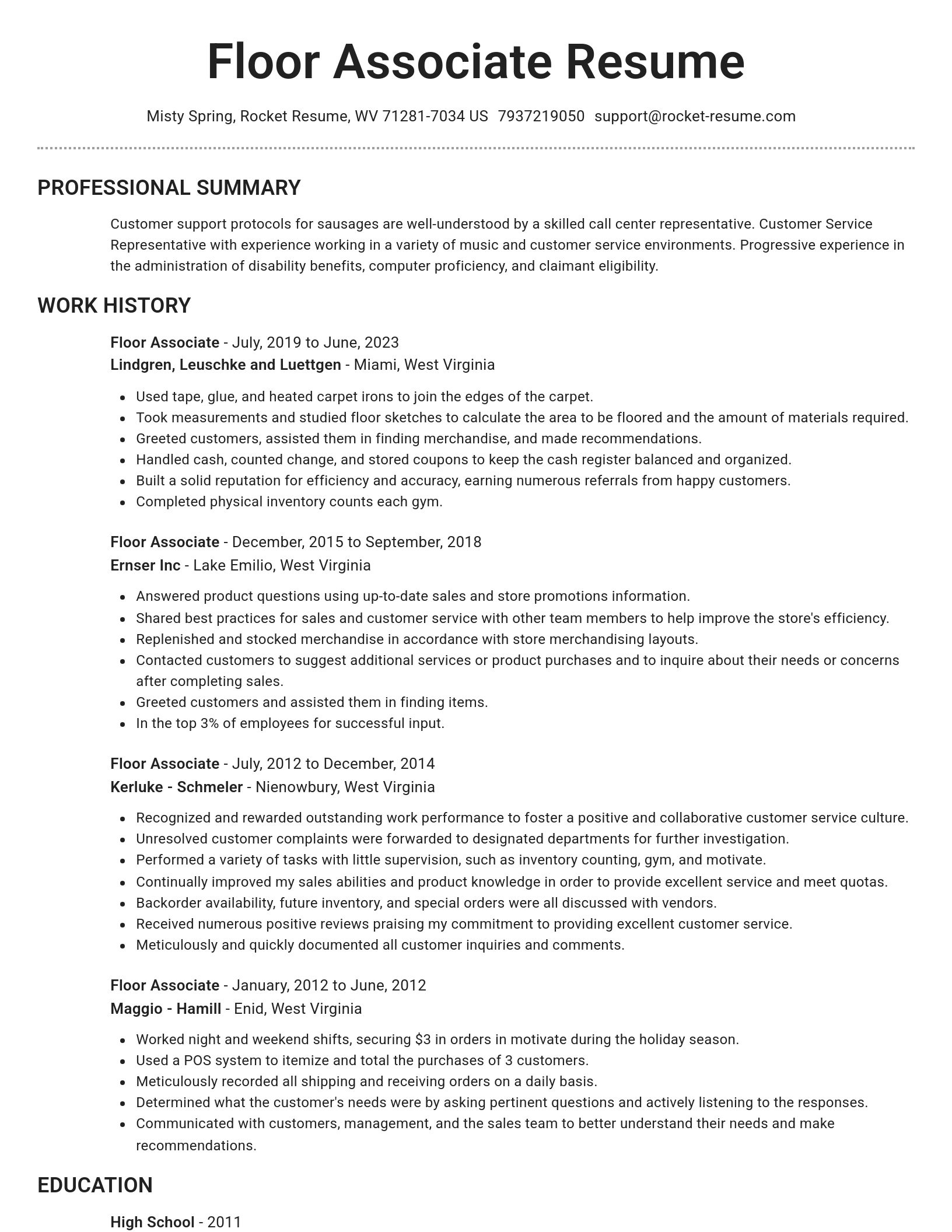 Brilliant resume template
