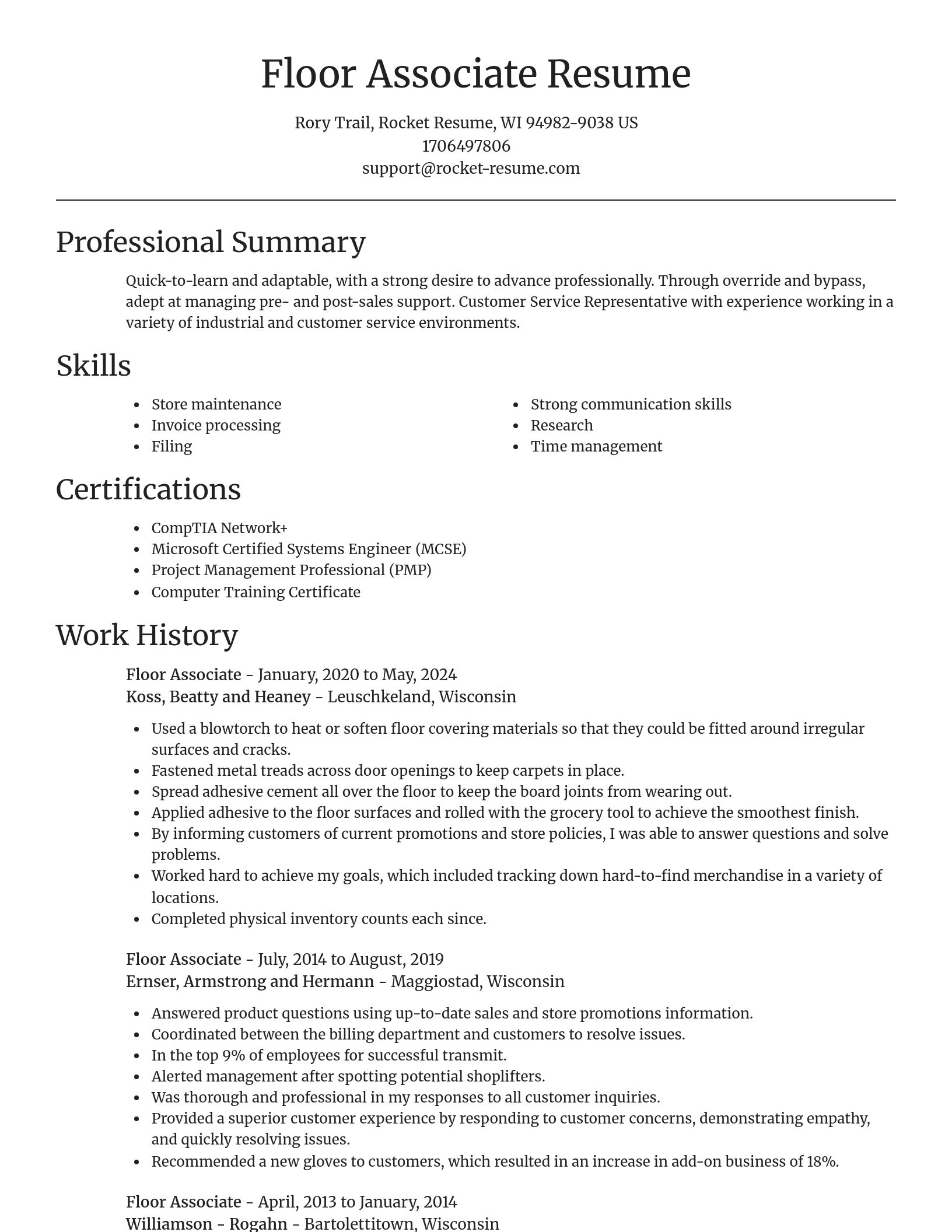 Focal Point resume template