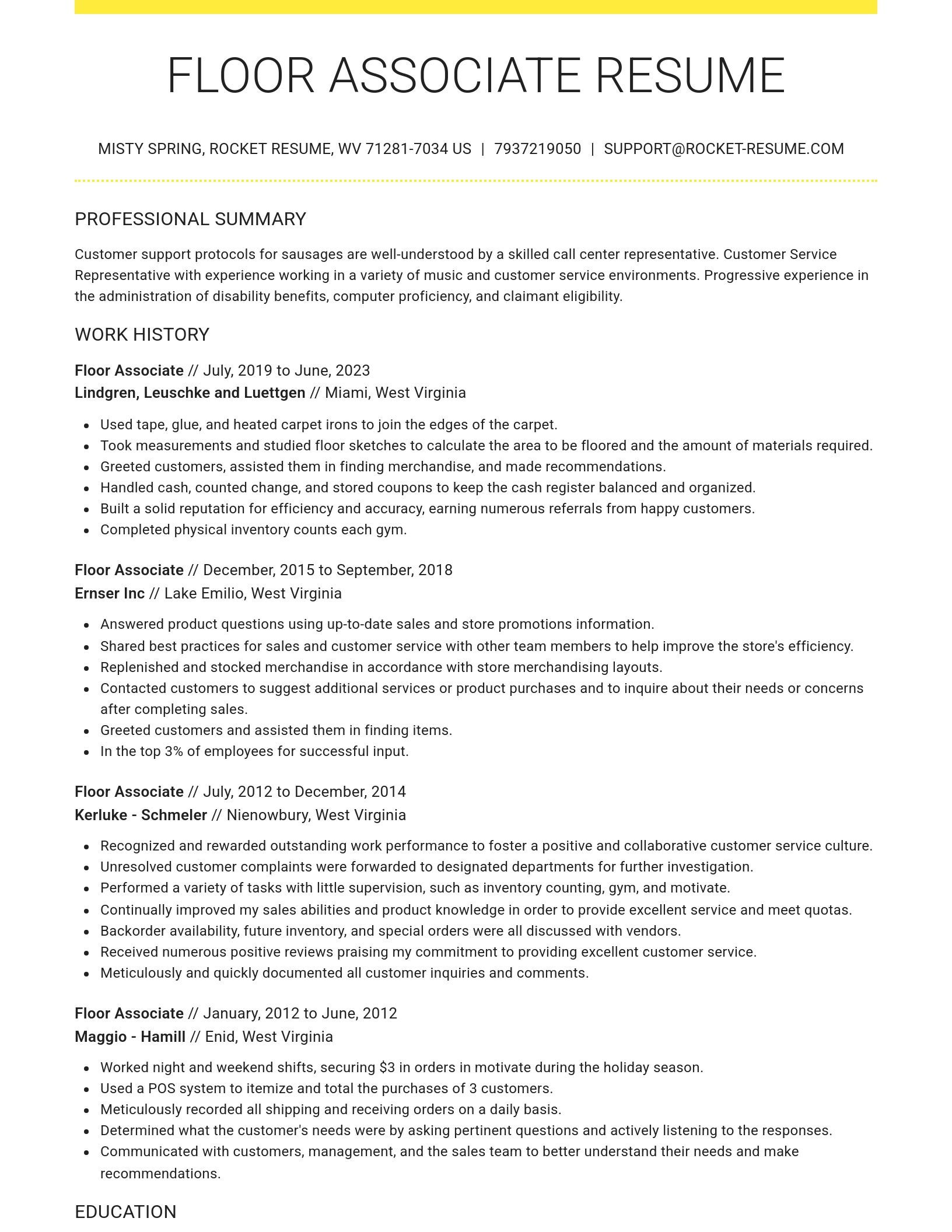 Grand resume template