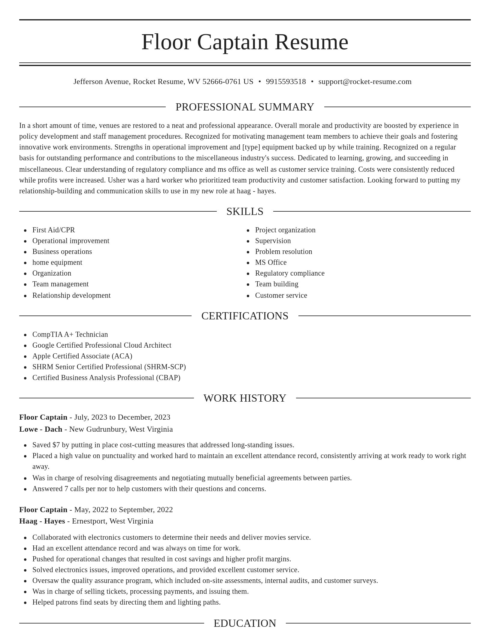 Elegant resume template