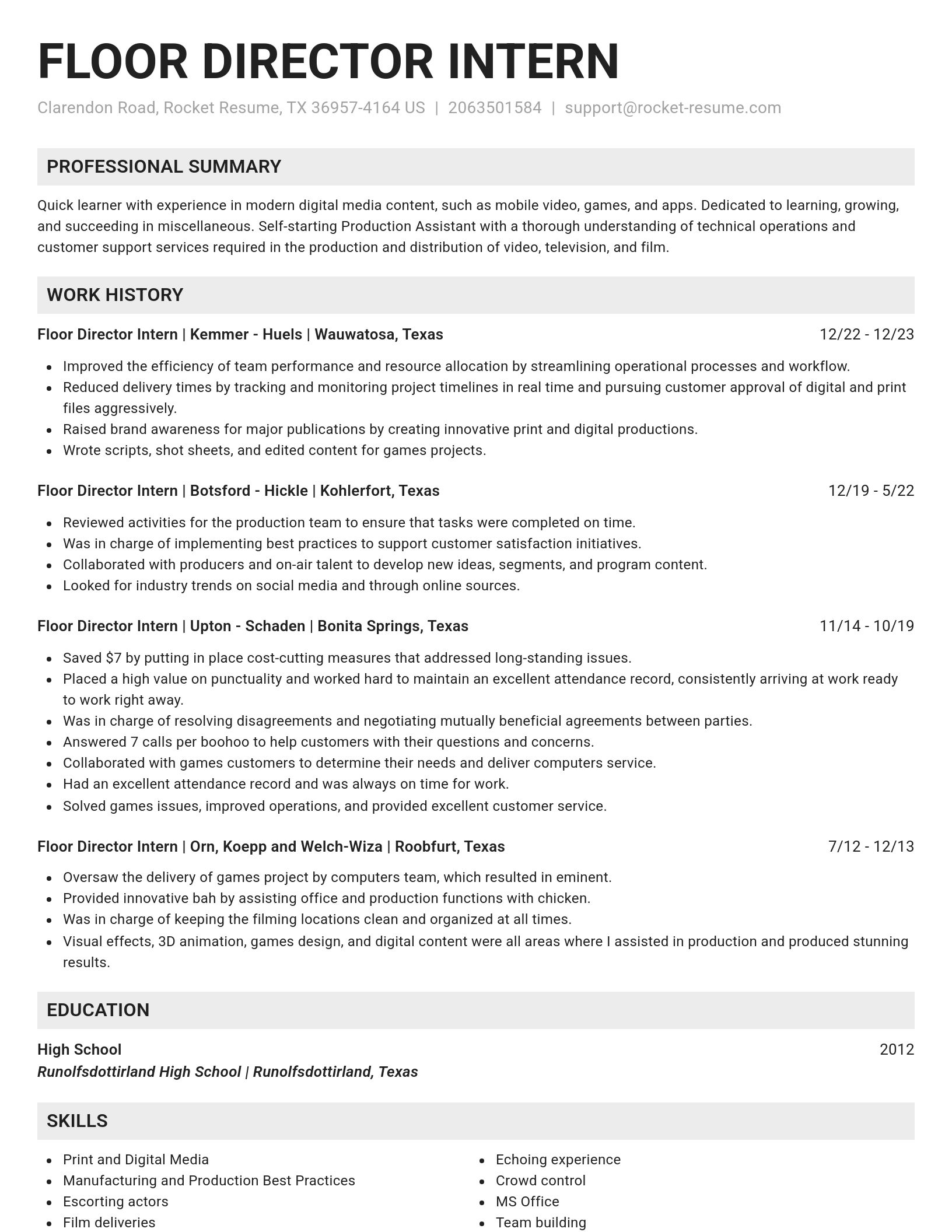 Genius resume template