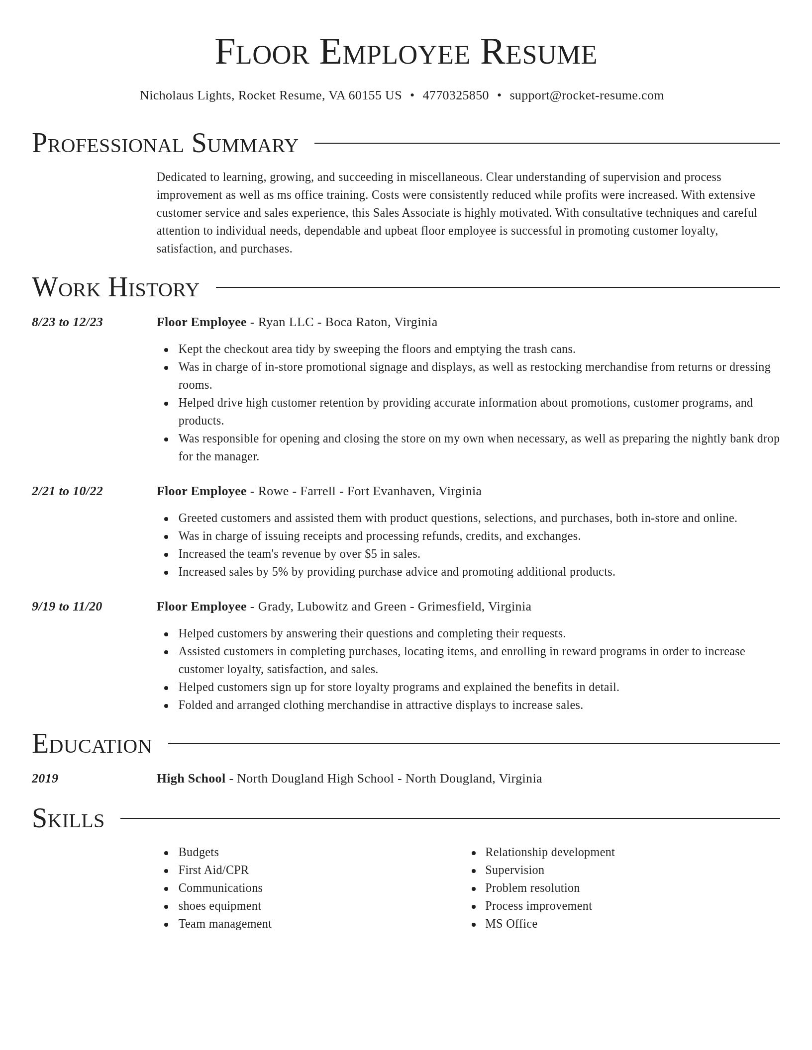 Director resume template