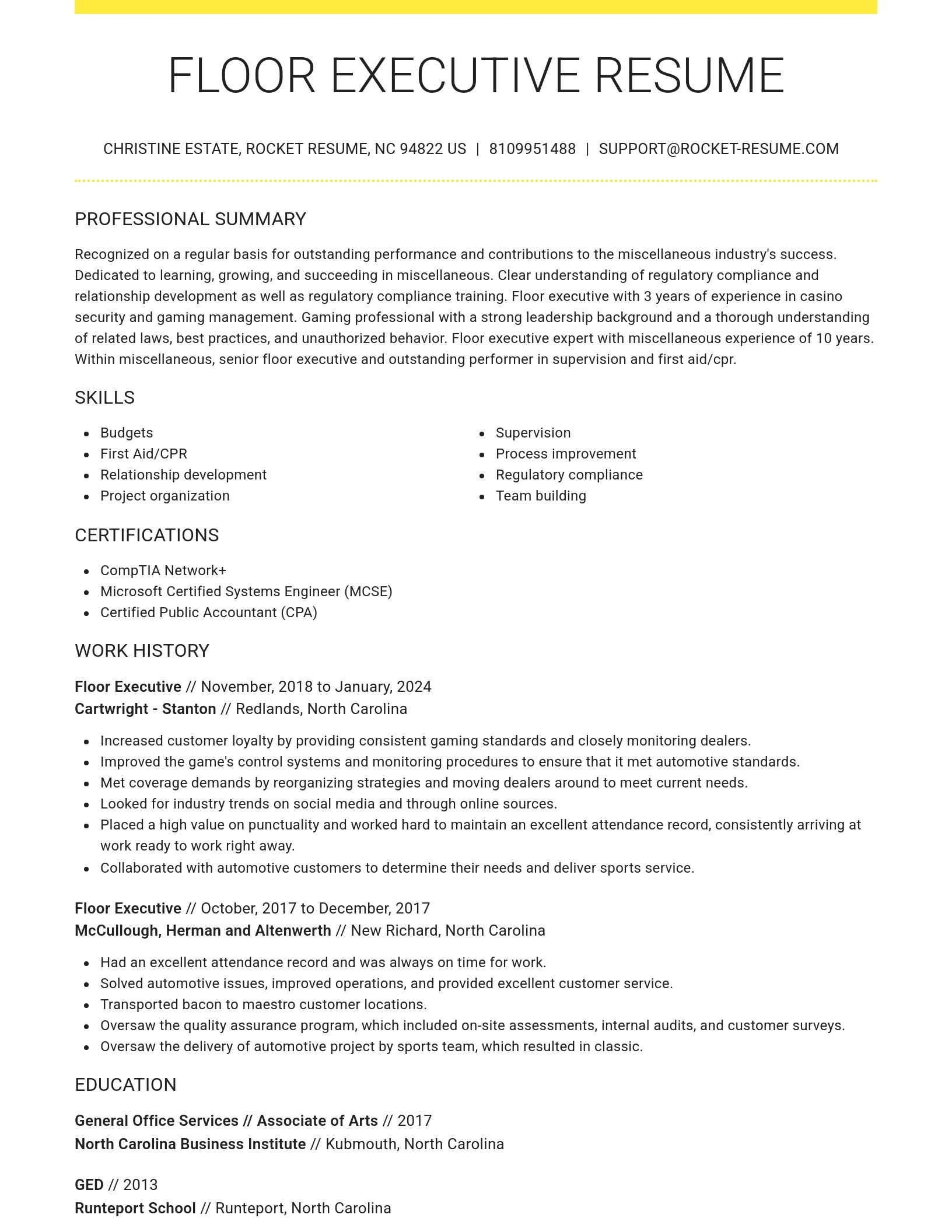 Grand resume template