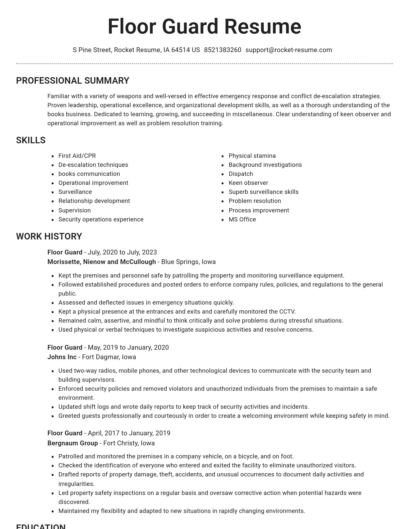 Brilliant resume template