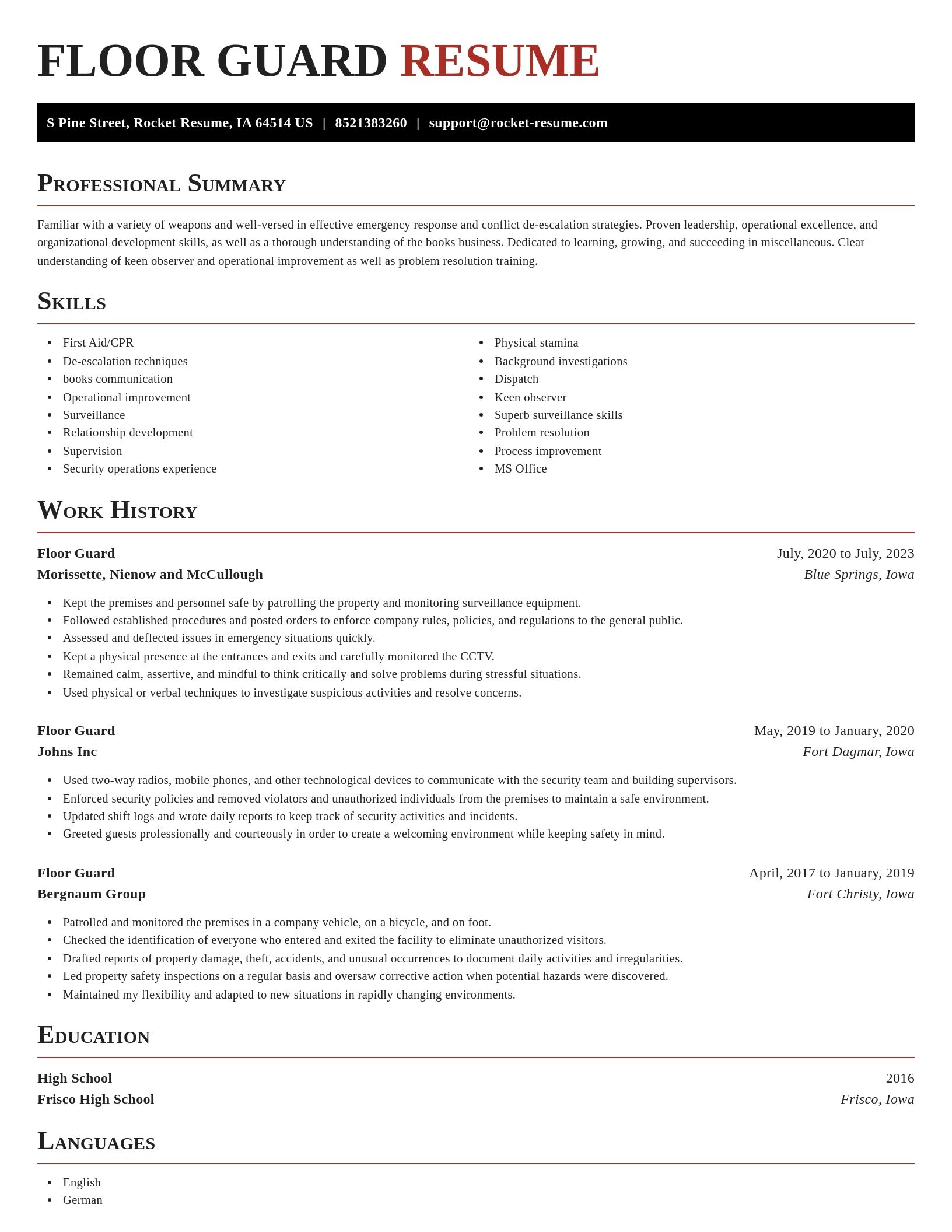 Exquisite resume template