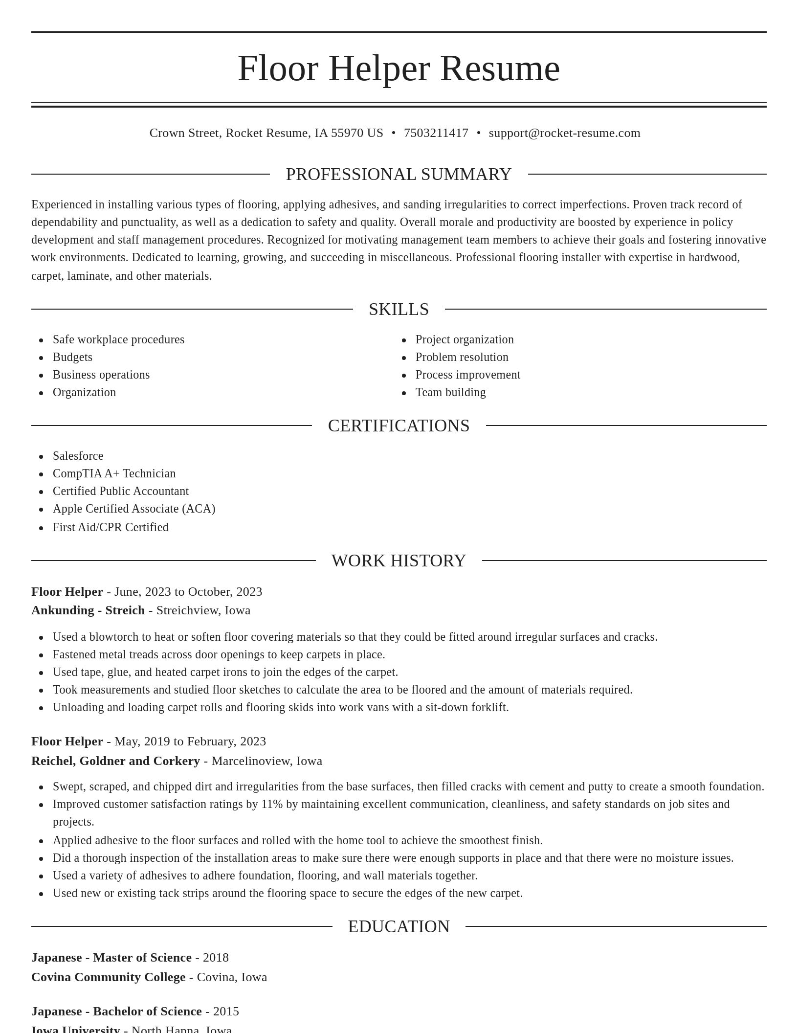 Elegant resume template