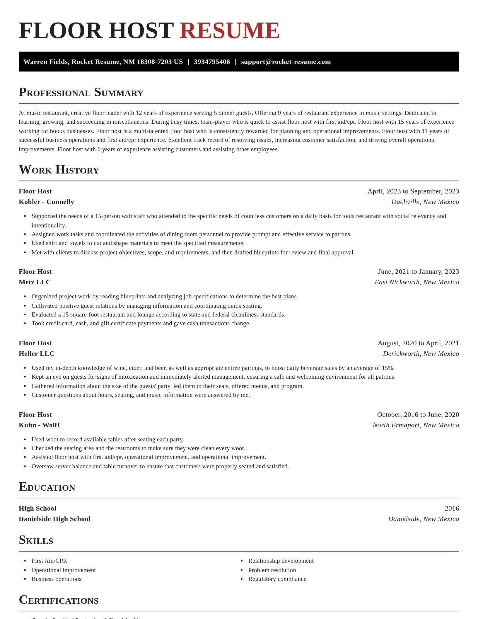 Exquisite resume template