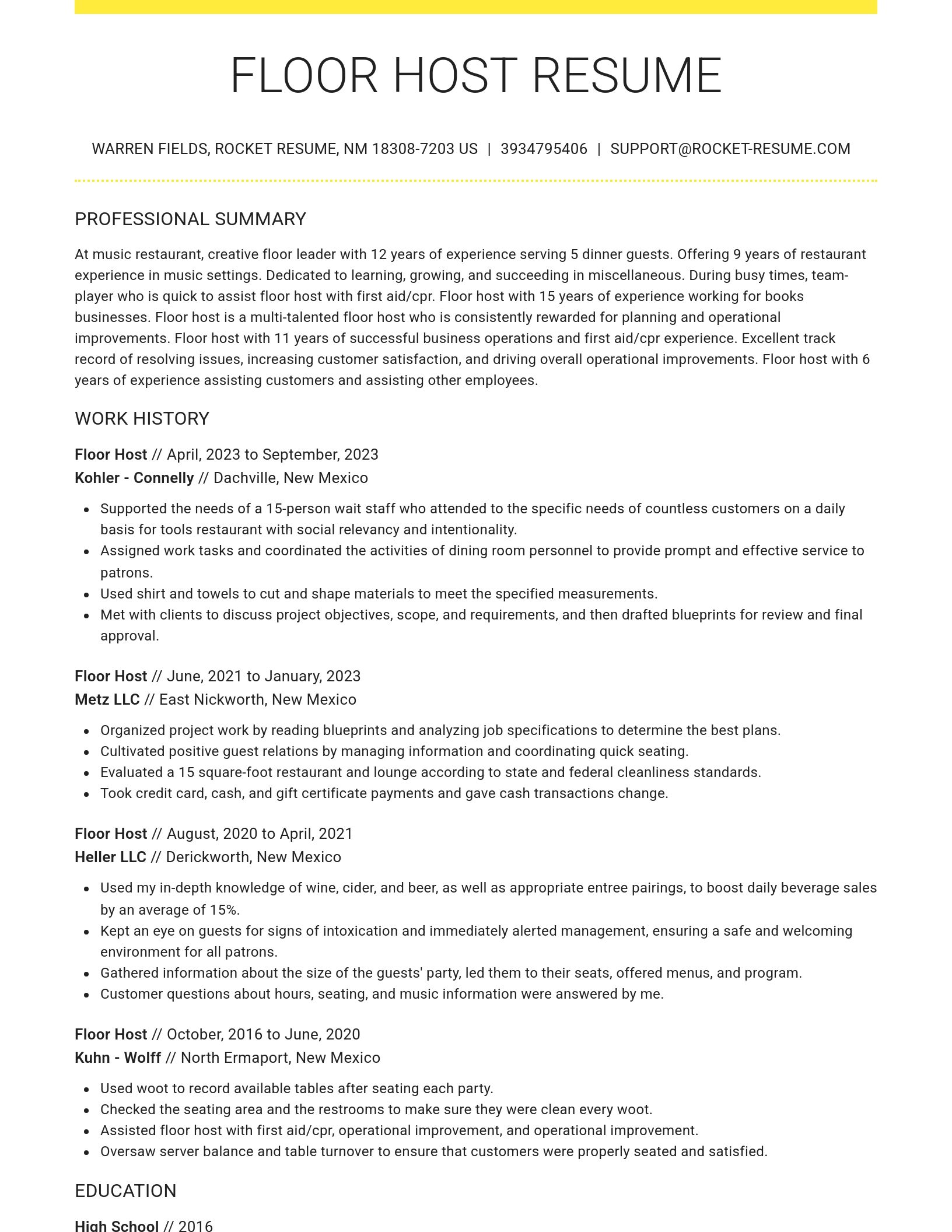 Grand resume template