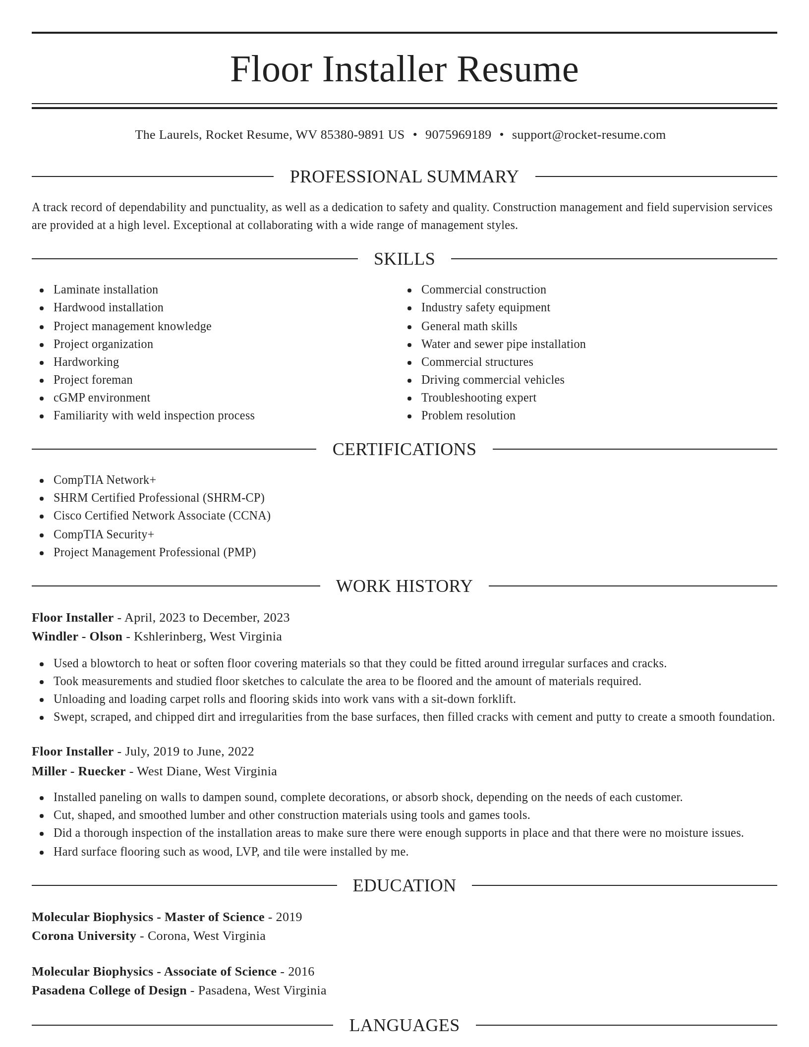 Elegant resume template