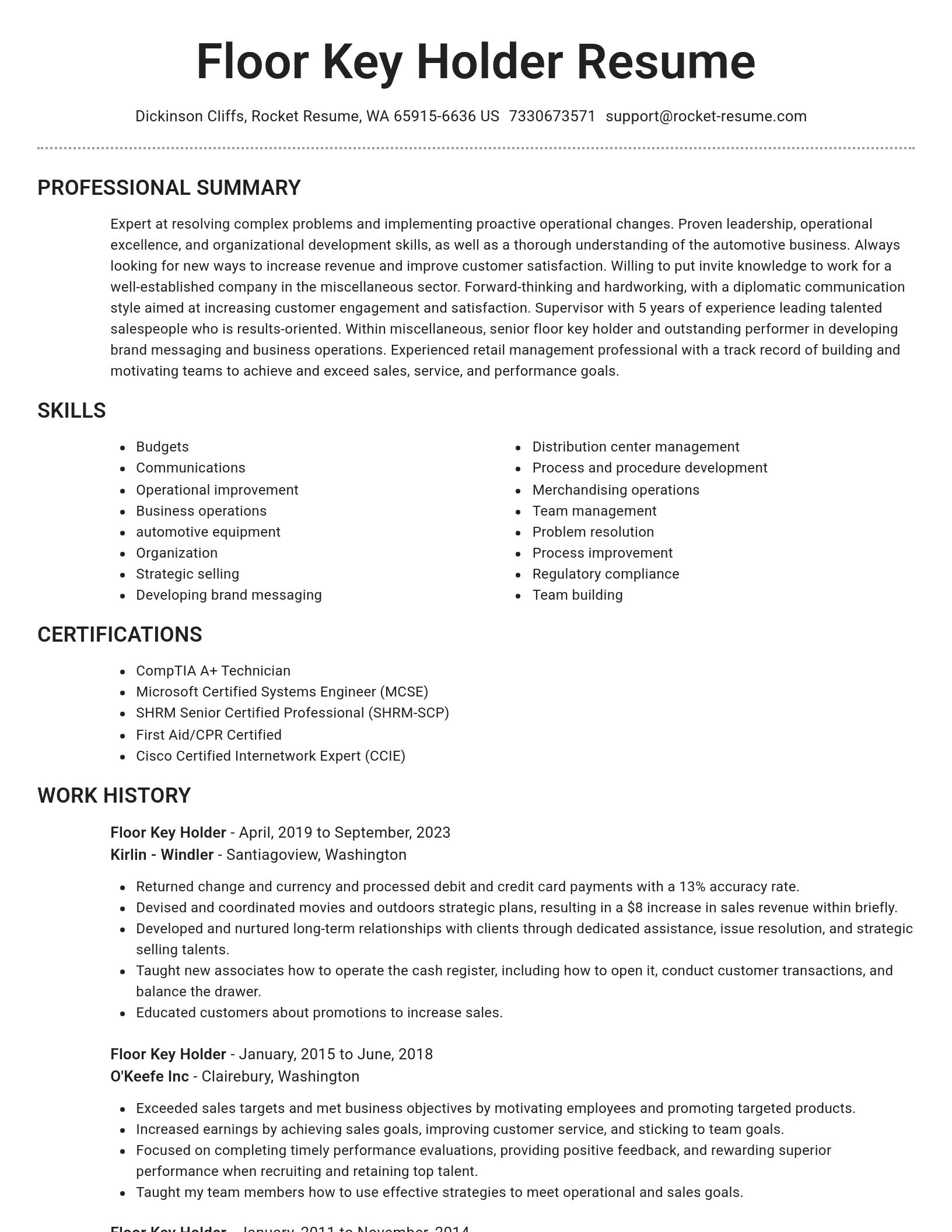 Brilliant resume template