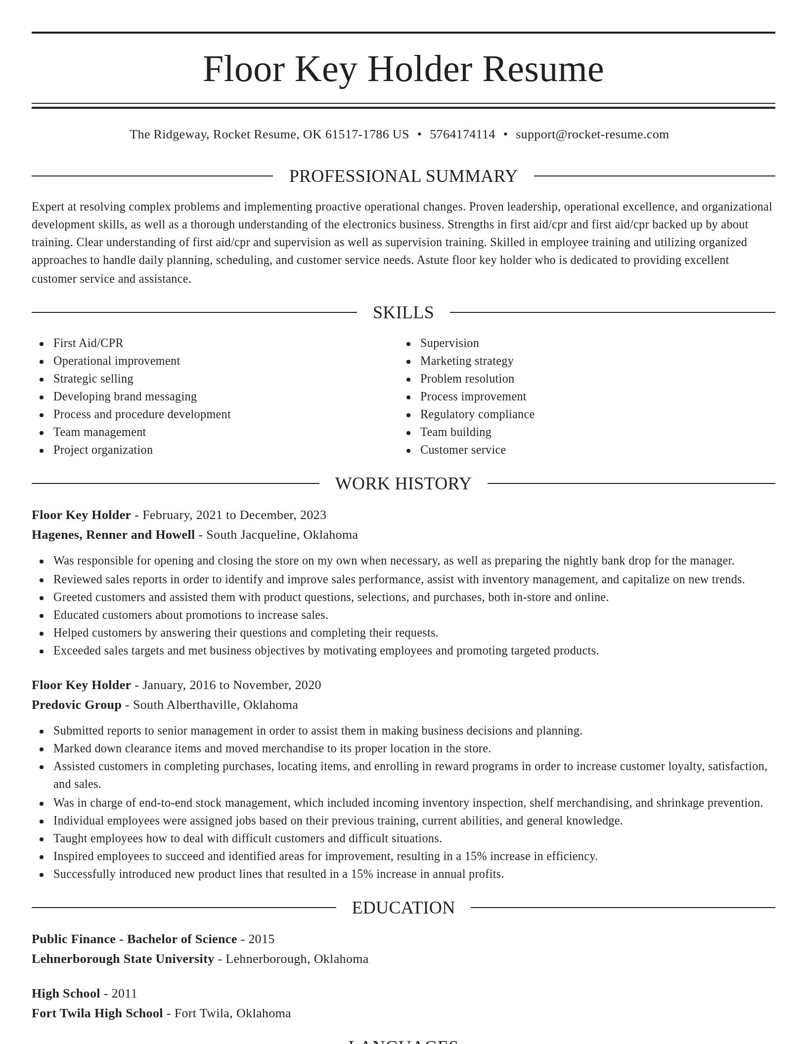 Elegant resume template