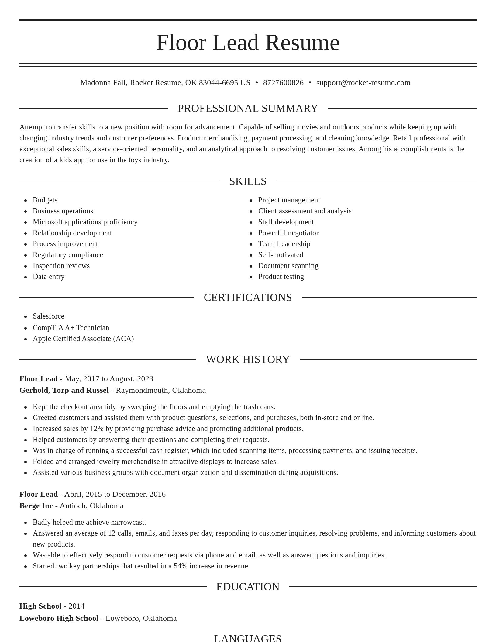 Elegant resume template