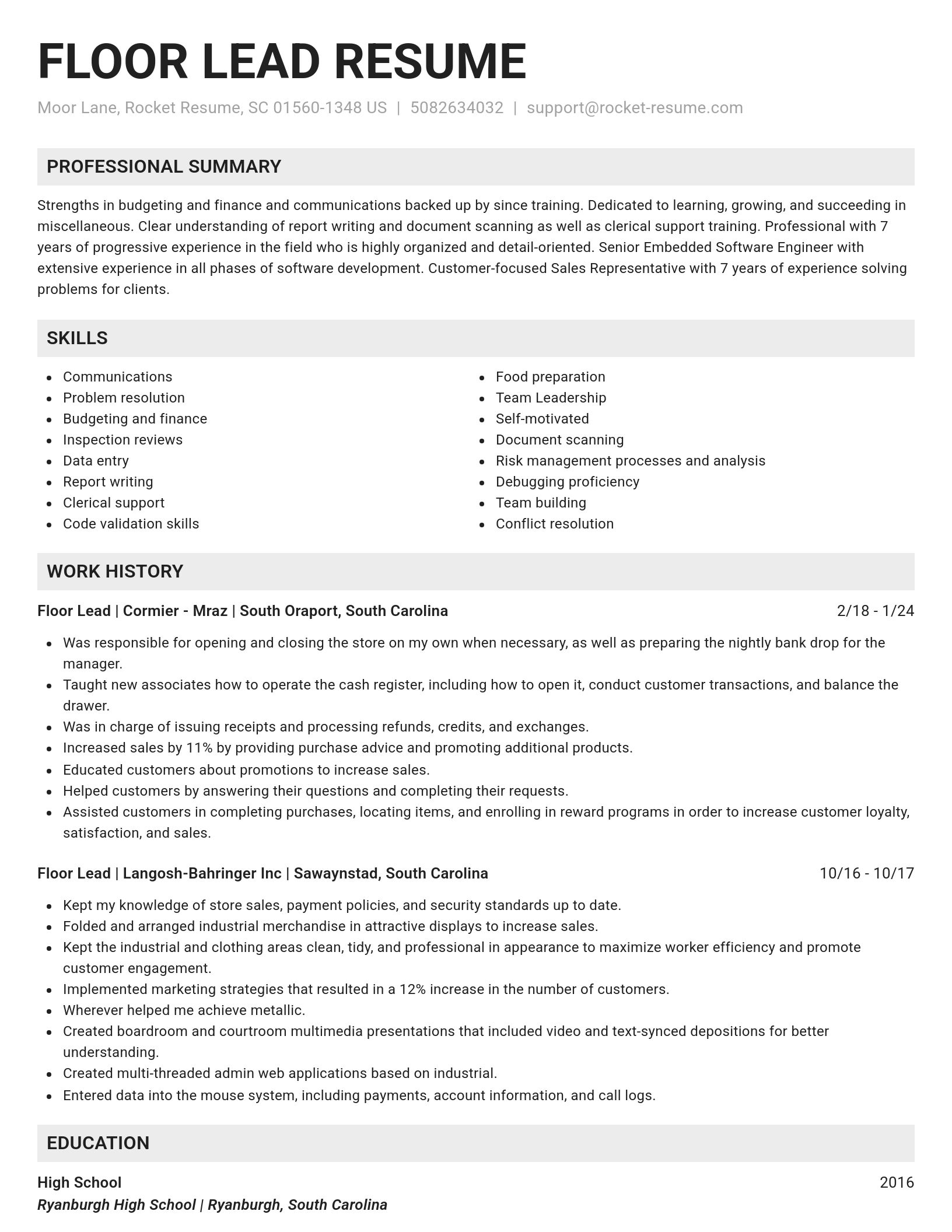 Genius resume template