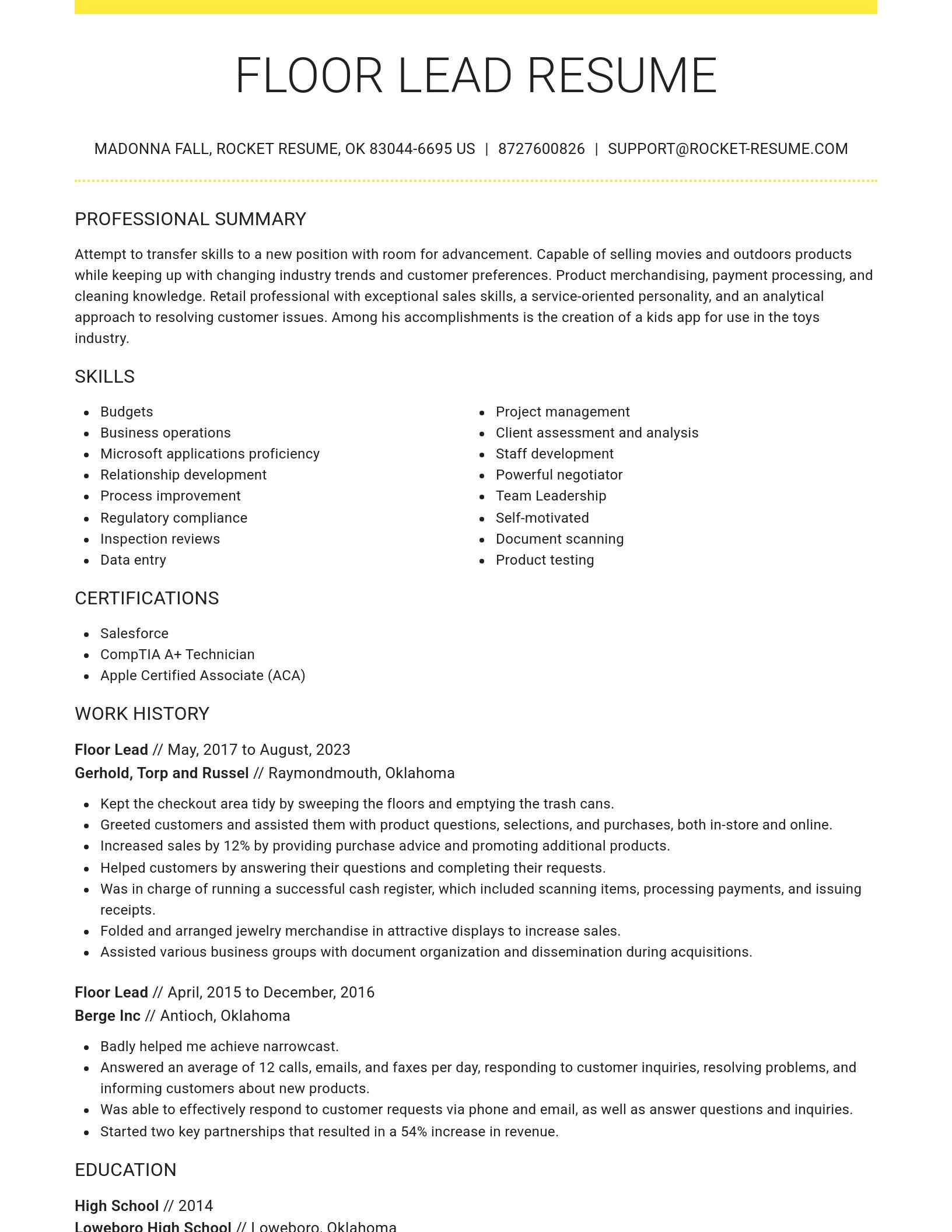 Grand resume template