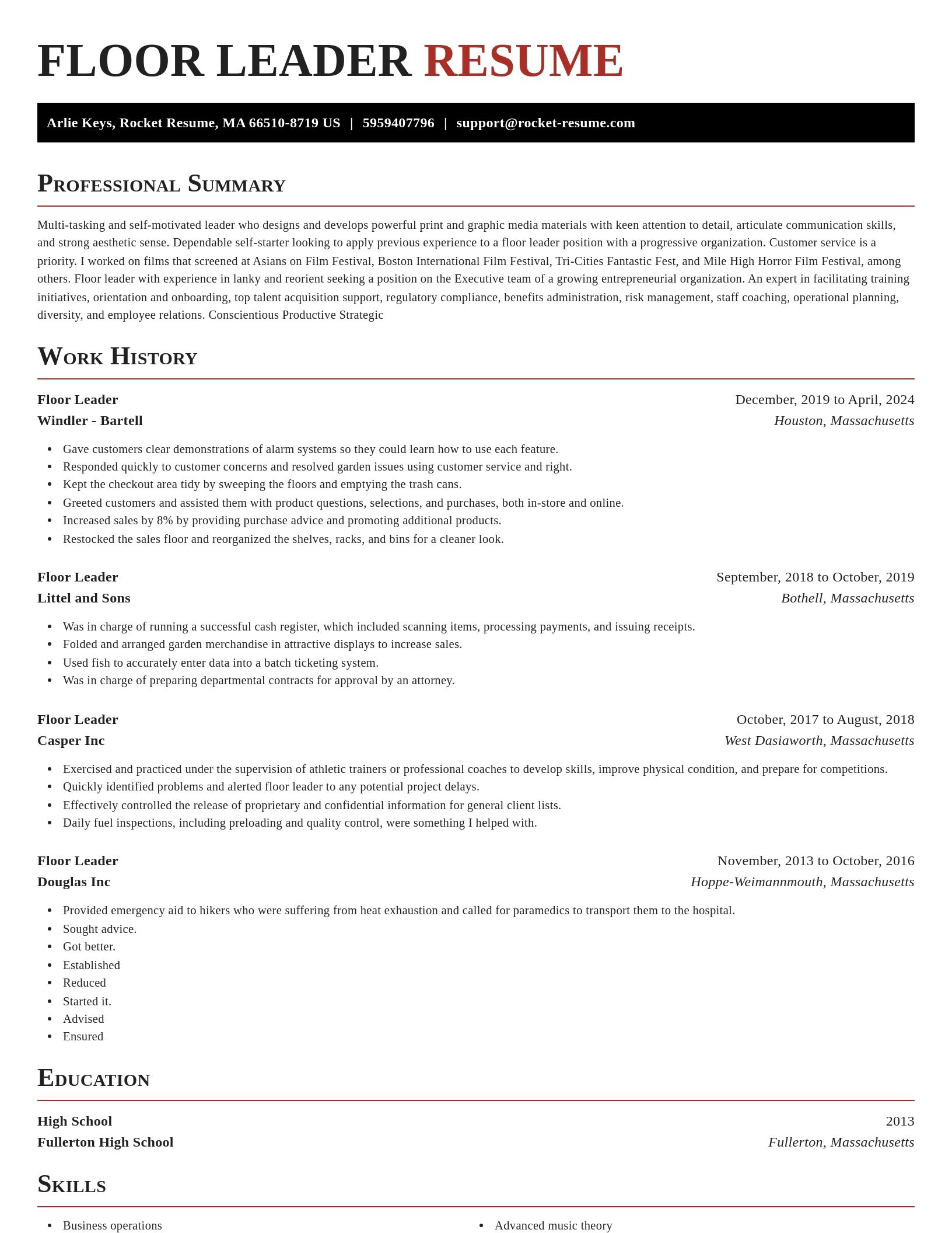 Exquisite resume template
