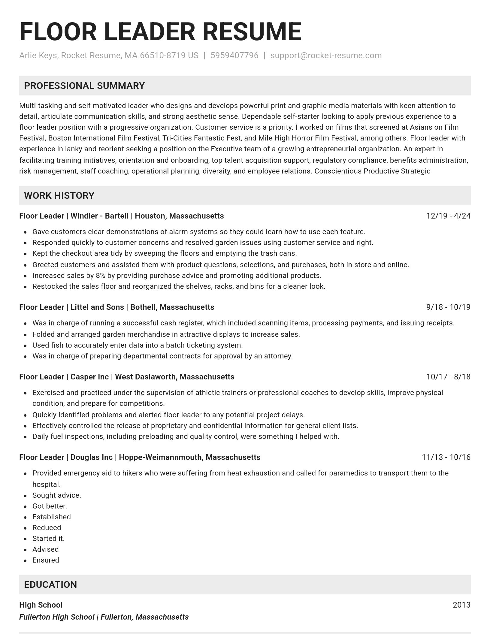 Genius resume template