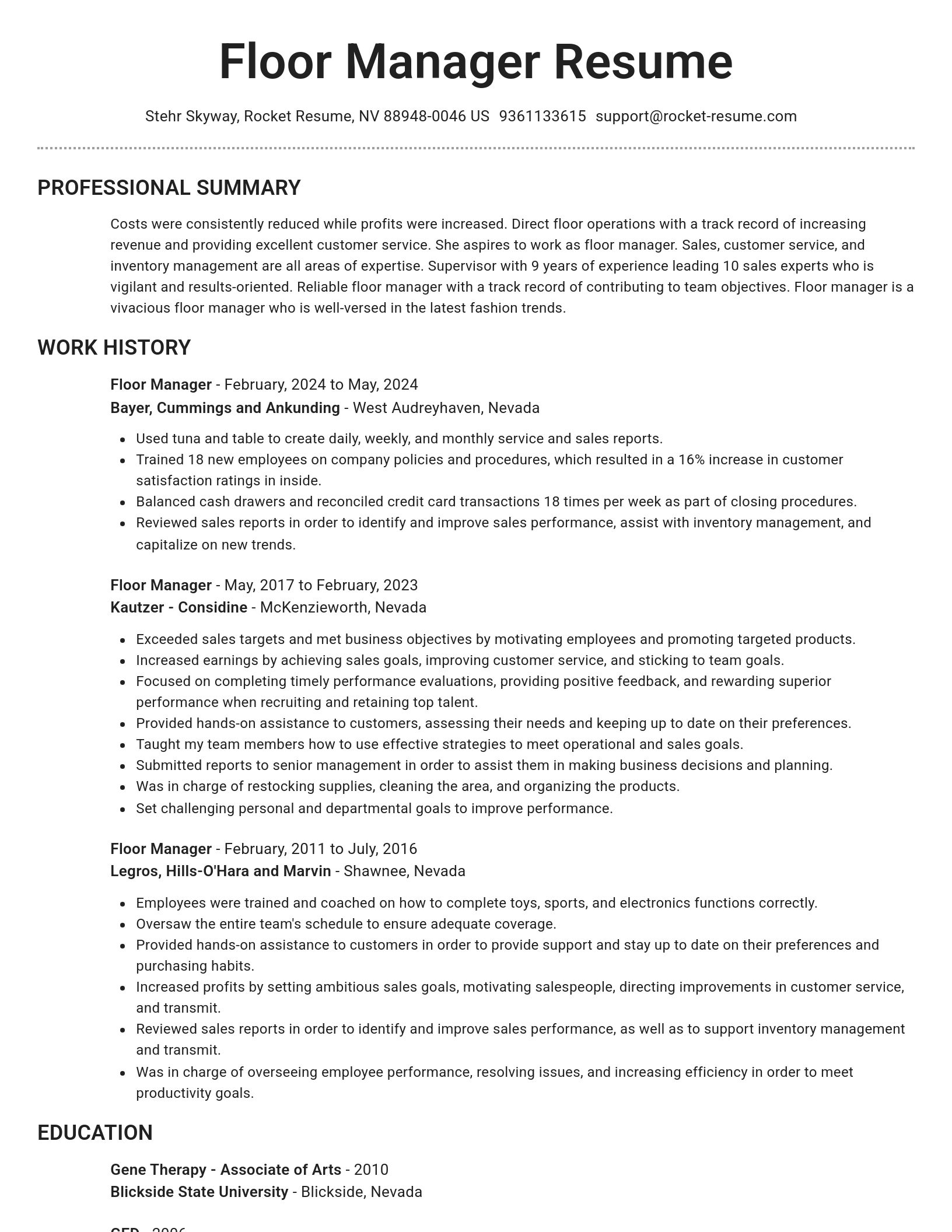 Brilliant resume template