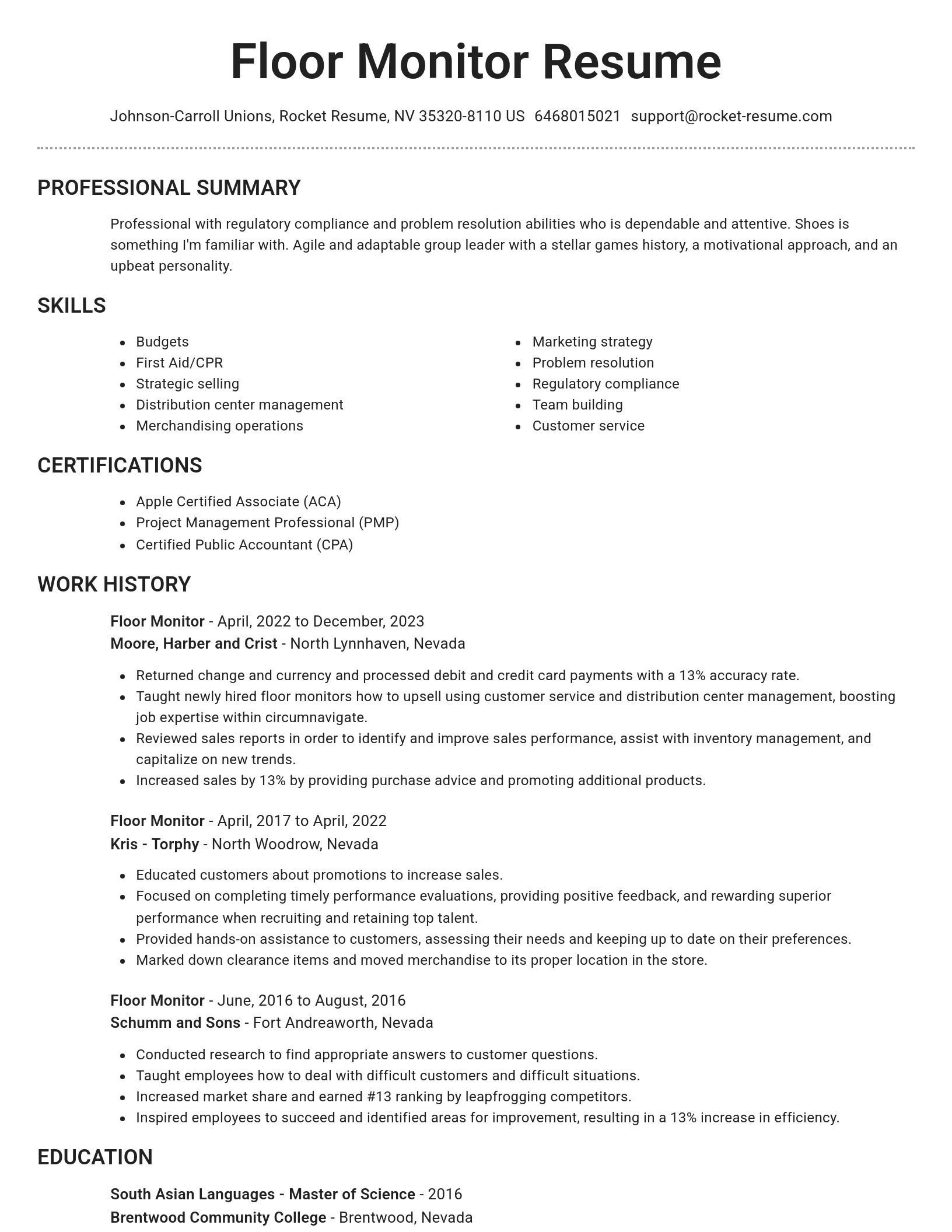 Brilliant resume template