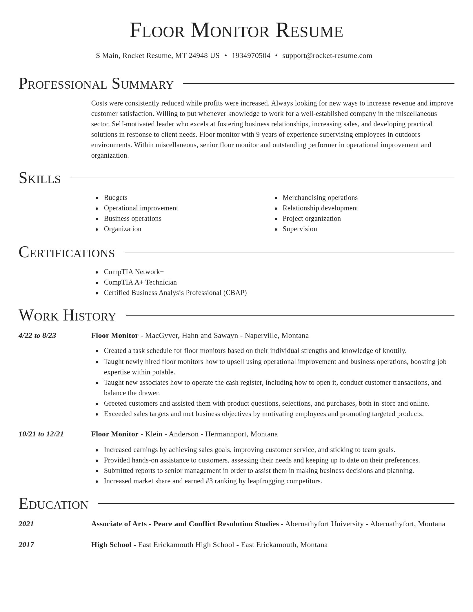 Director resume template