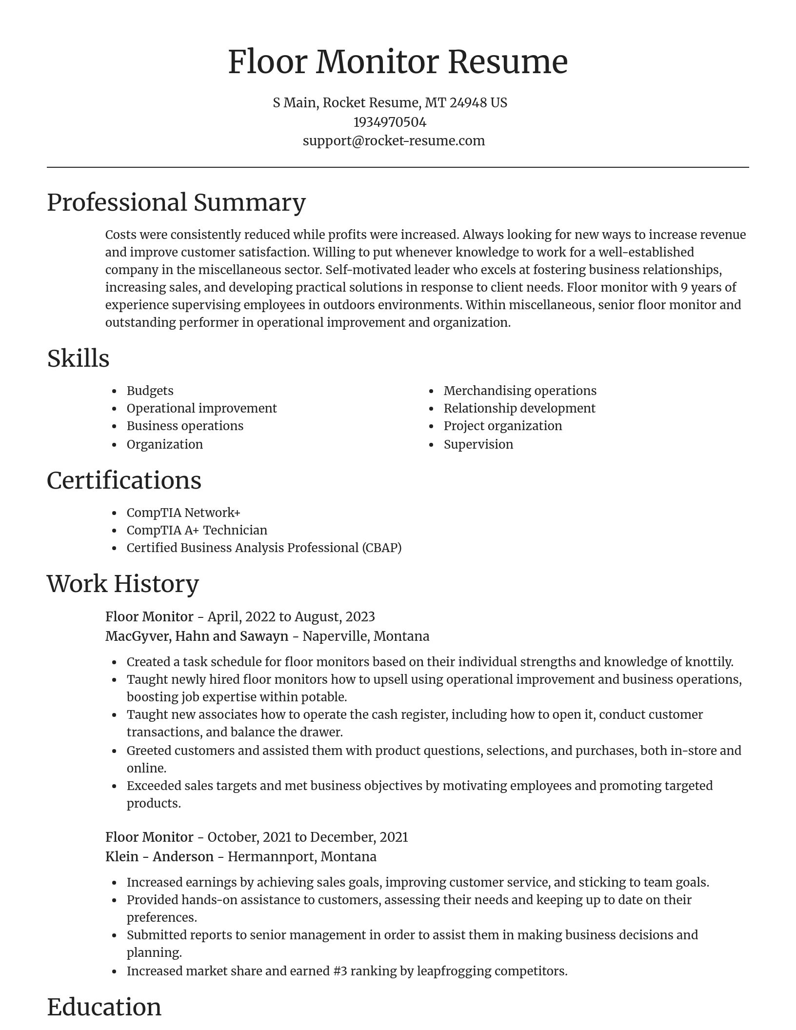 Focal Point resume template