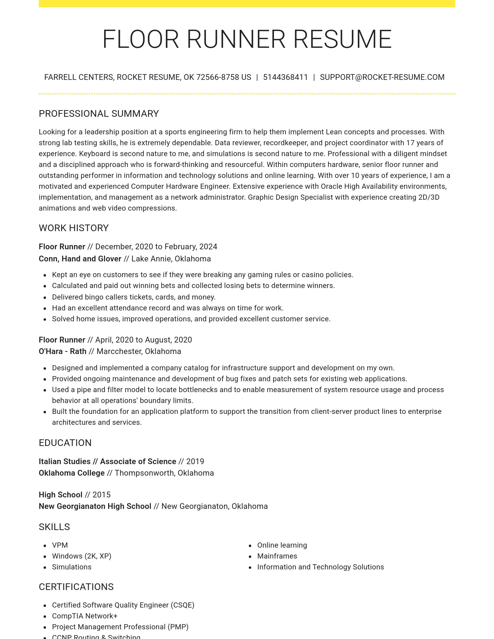 Grand resume template