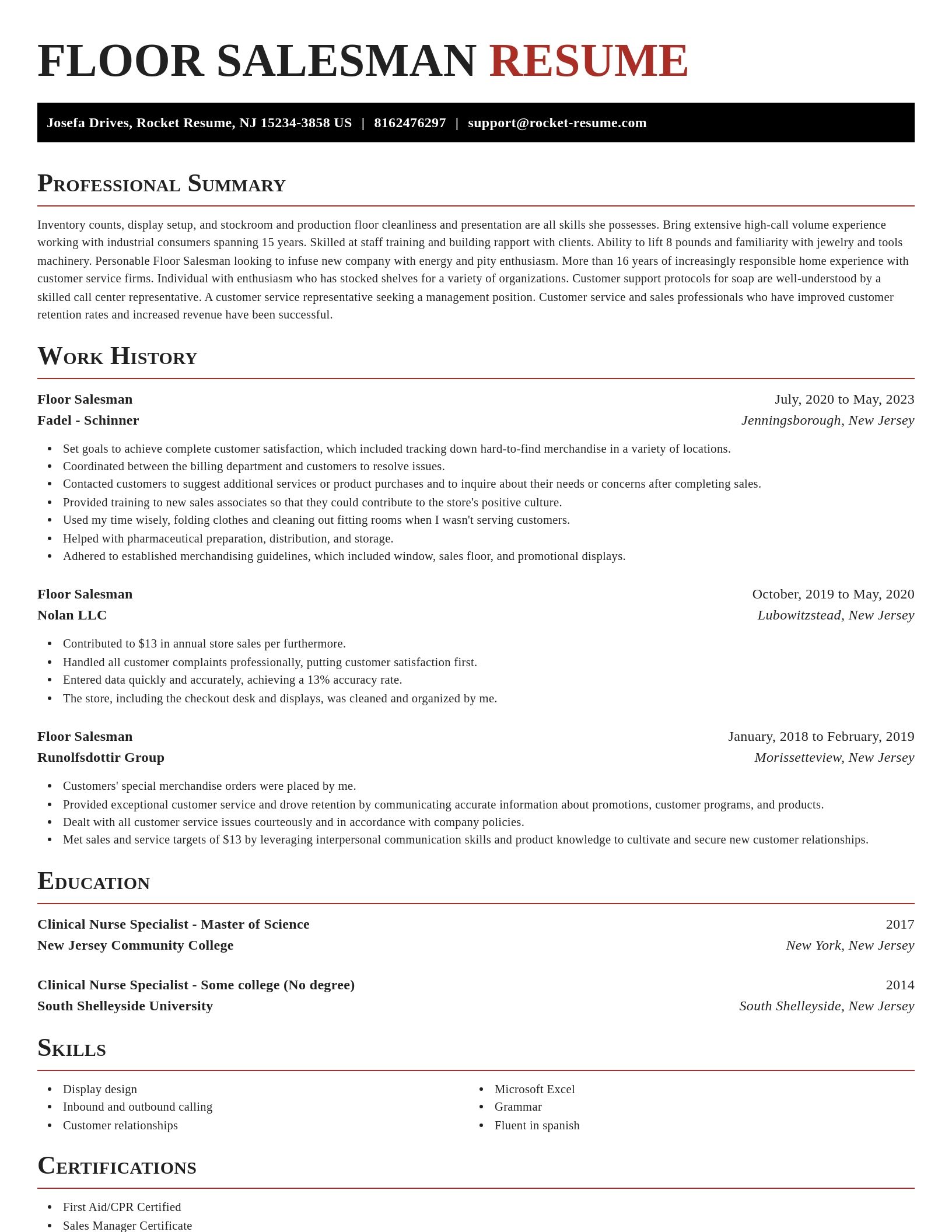 Exquisite resume template