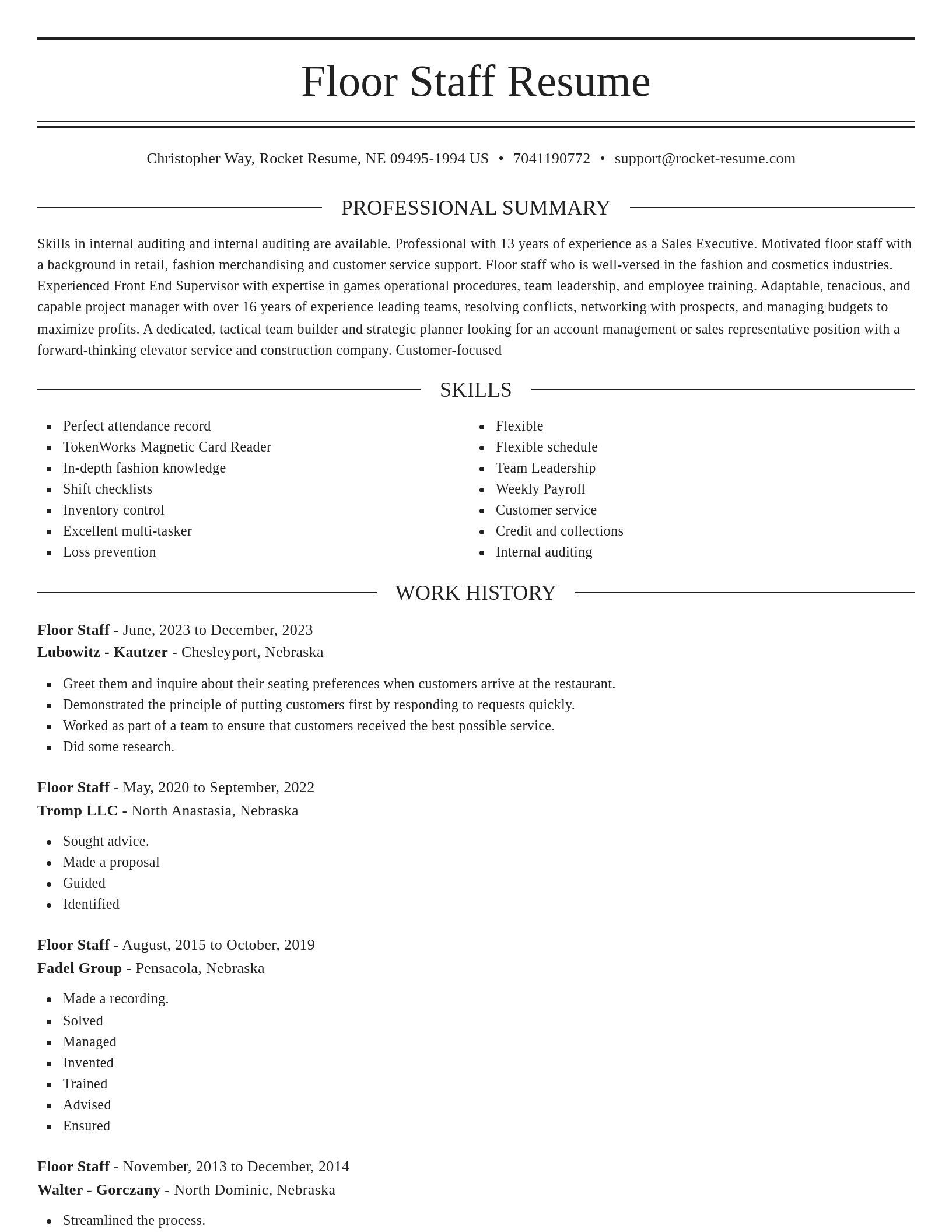 Elegant resume template