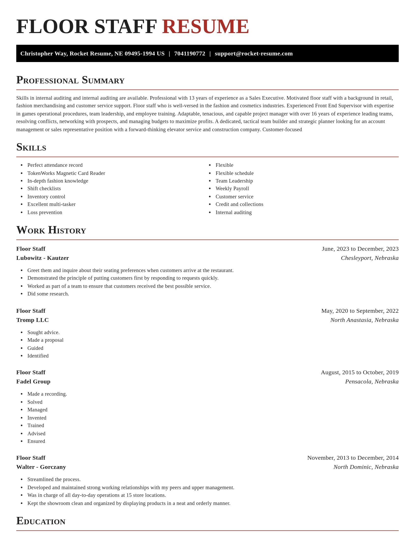 Exquisite resume template