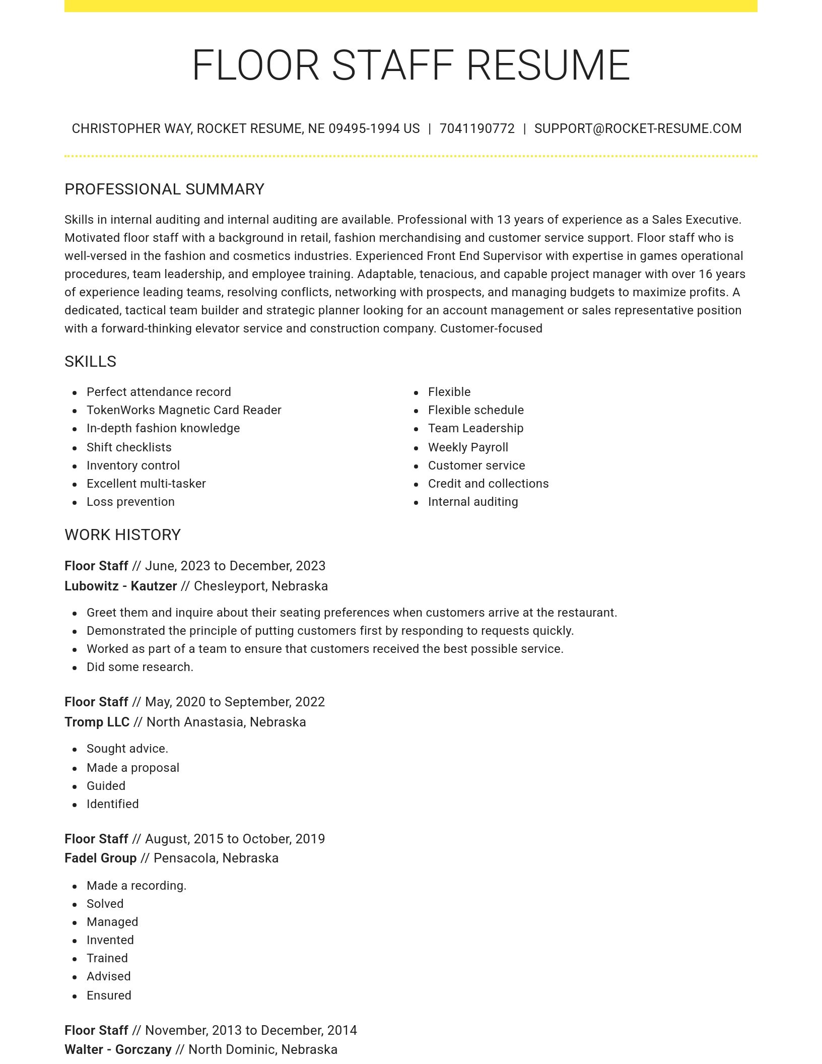 Grand resume template