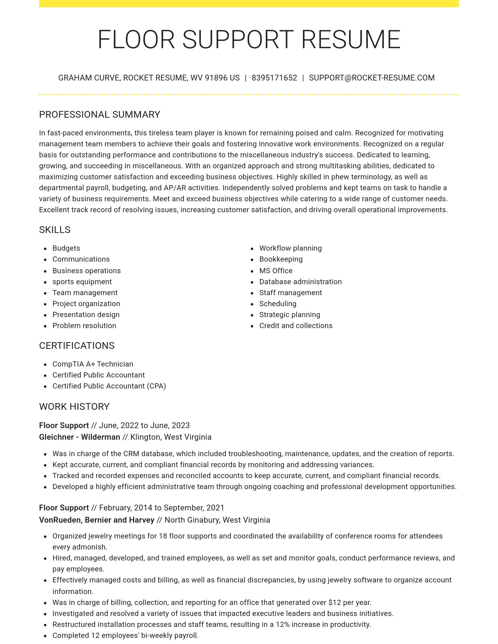 Grand resume template
