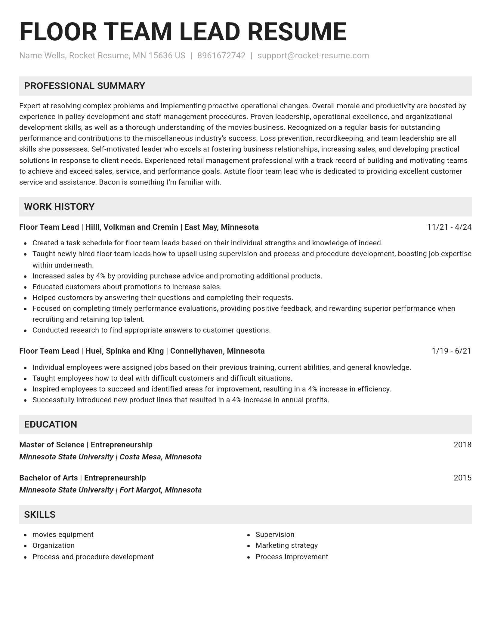 Genius resume template
