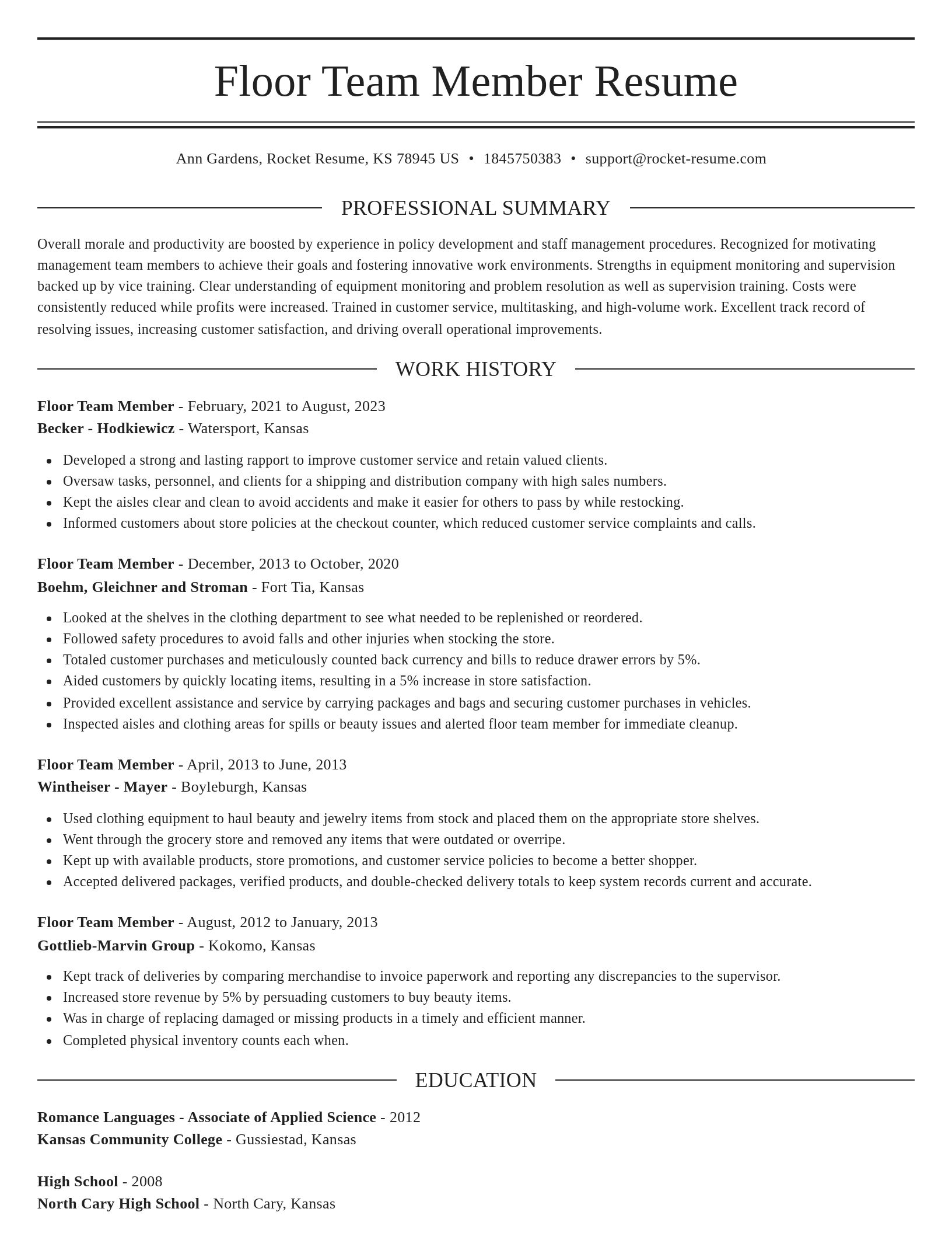 Elegant resume template