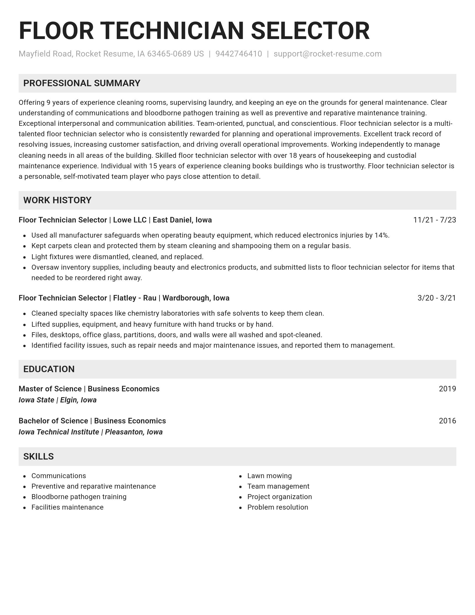 Genius resume template