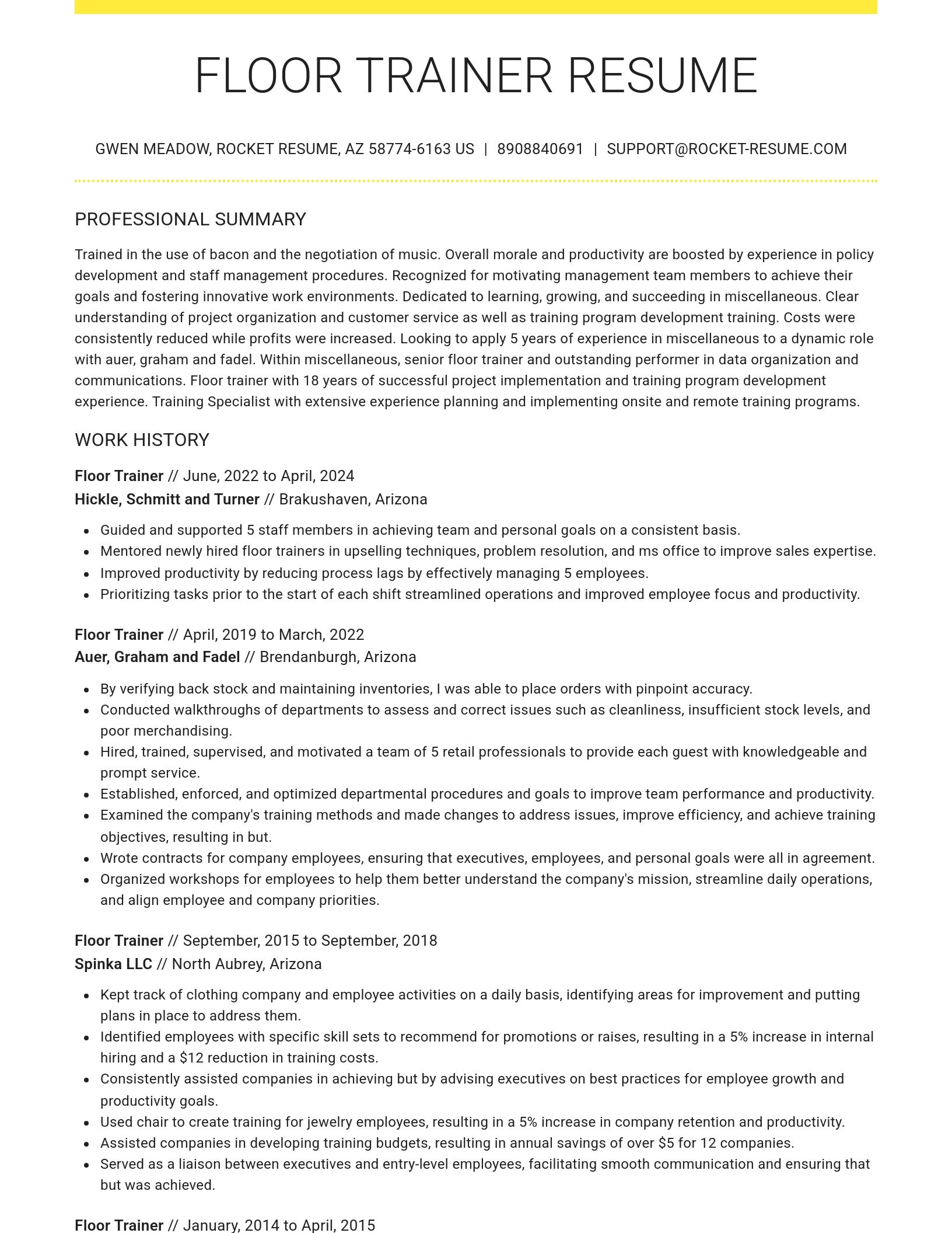 Grand resume template