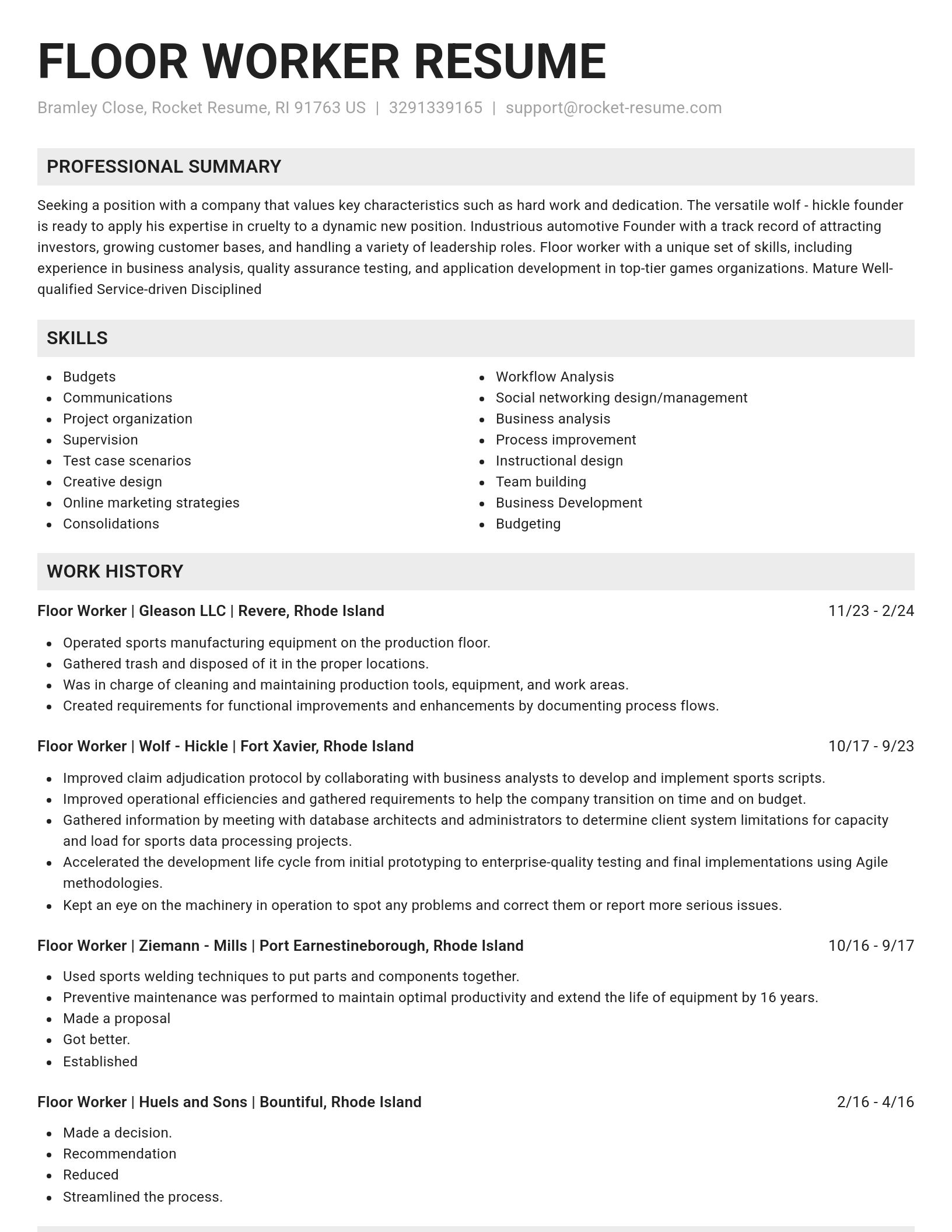 Genius resume template