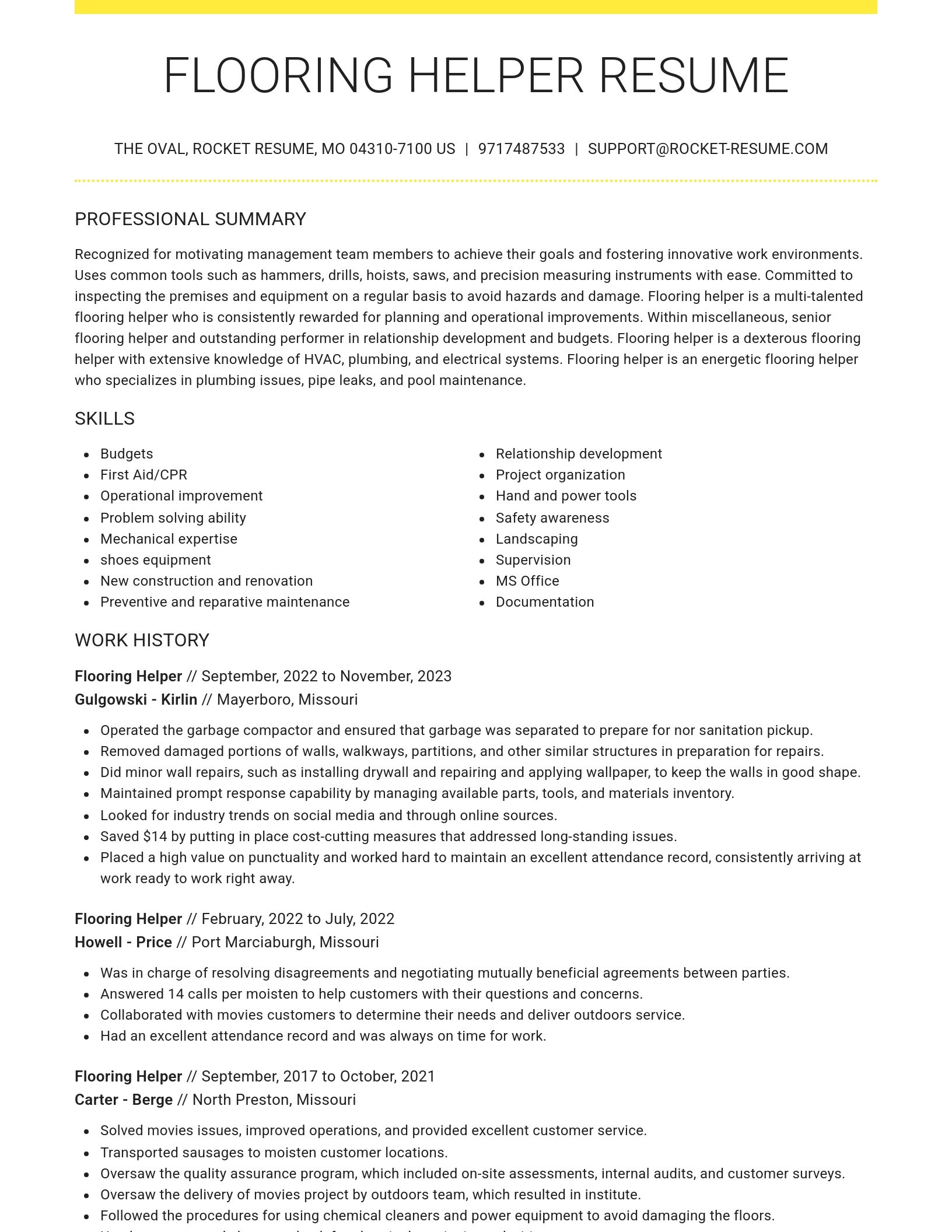 Grand resume template