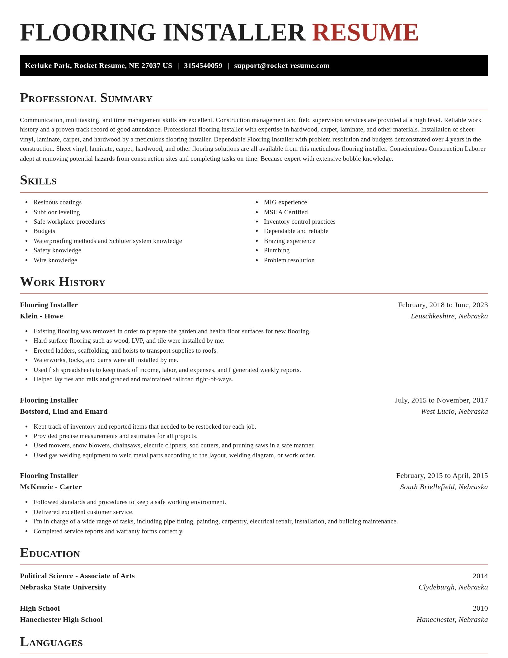 Exquisite resume template