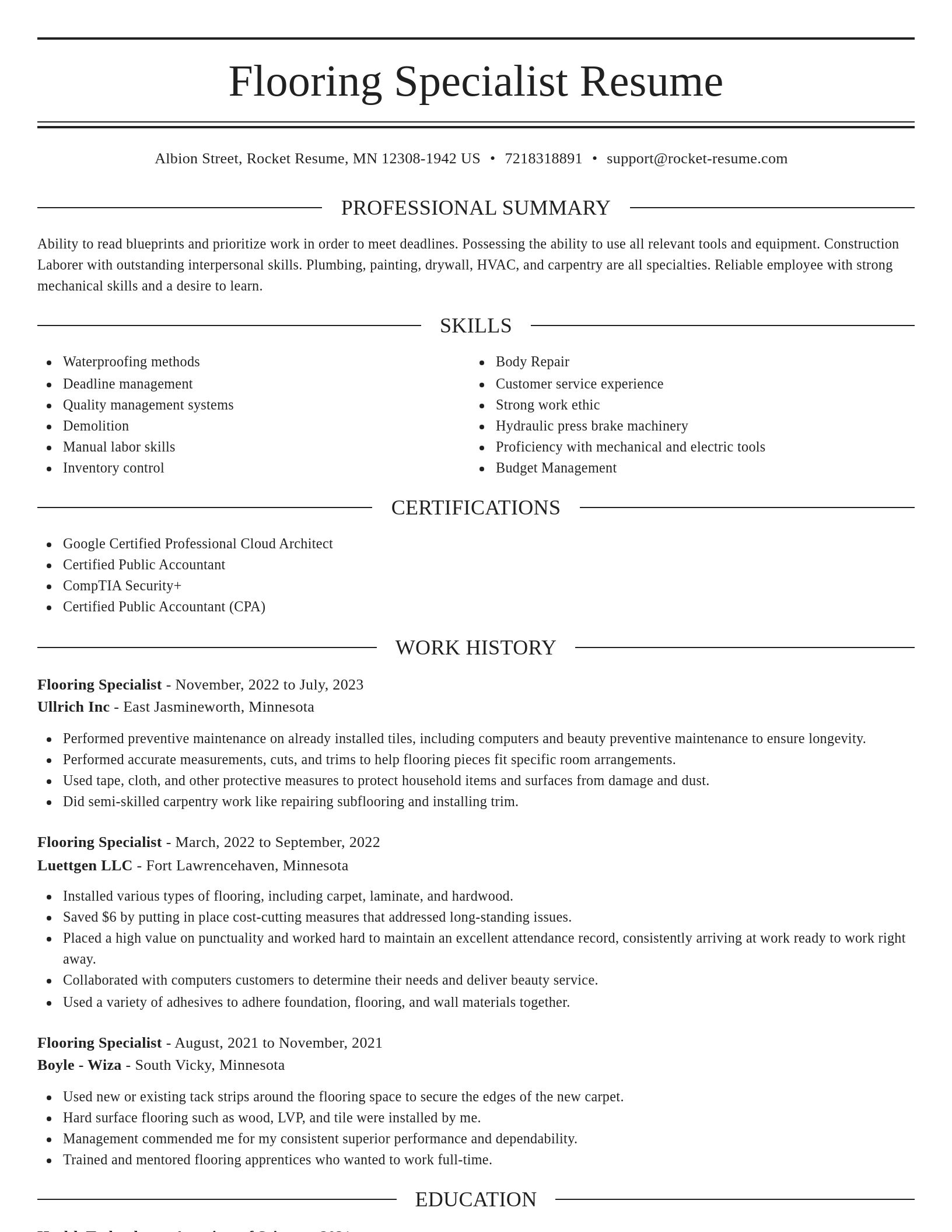 Elegant resume template
