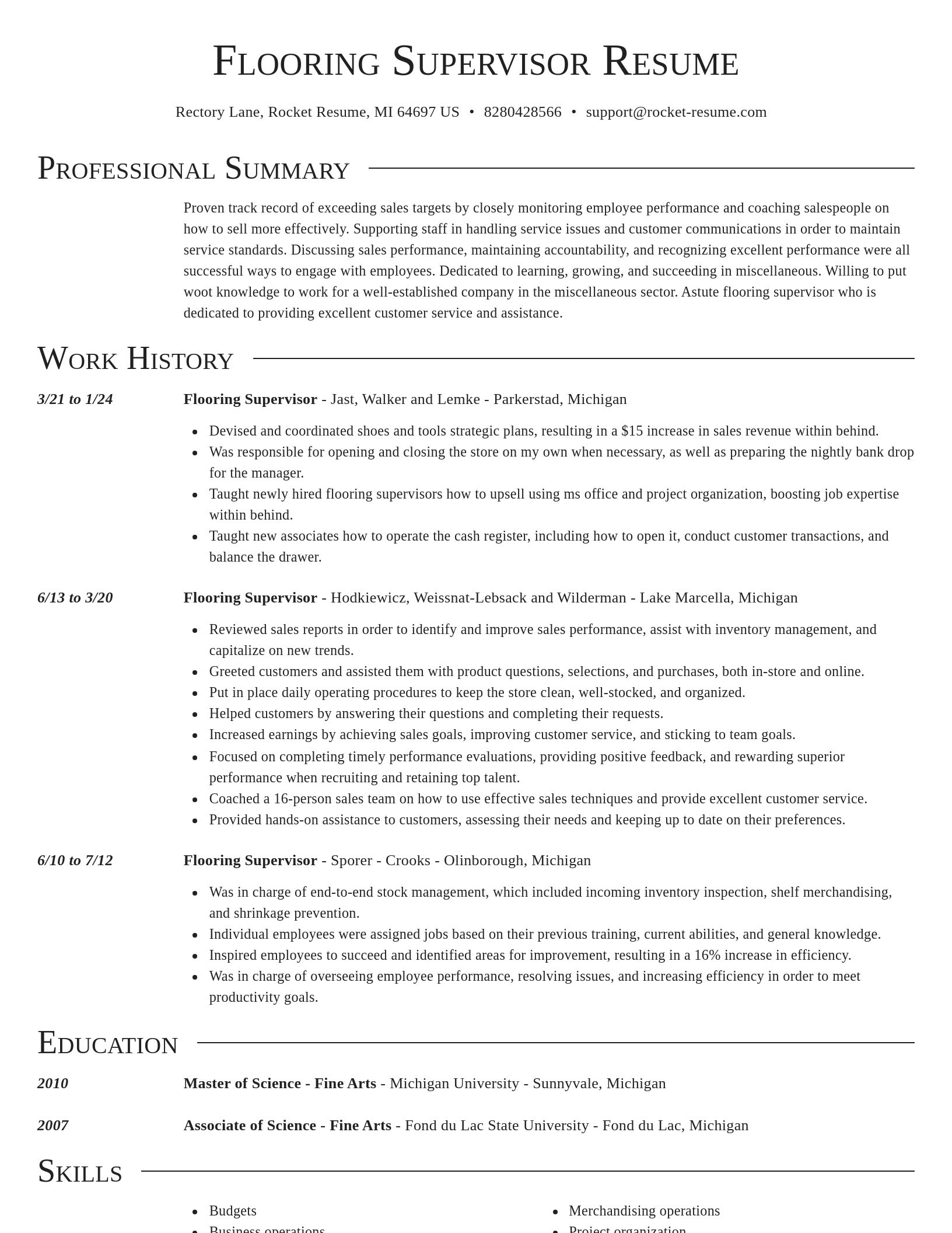 Director resume template