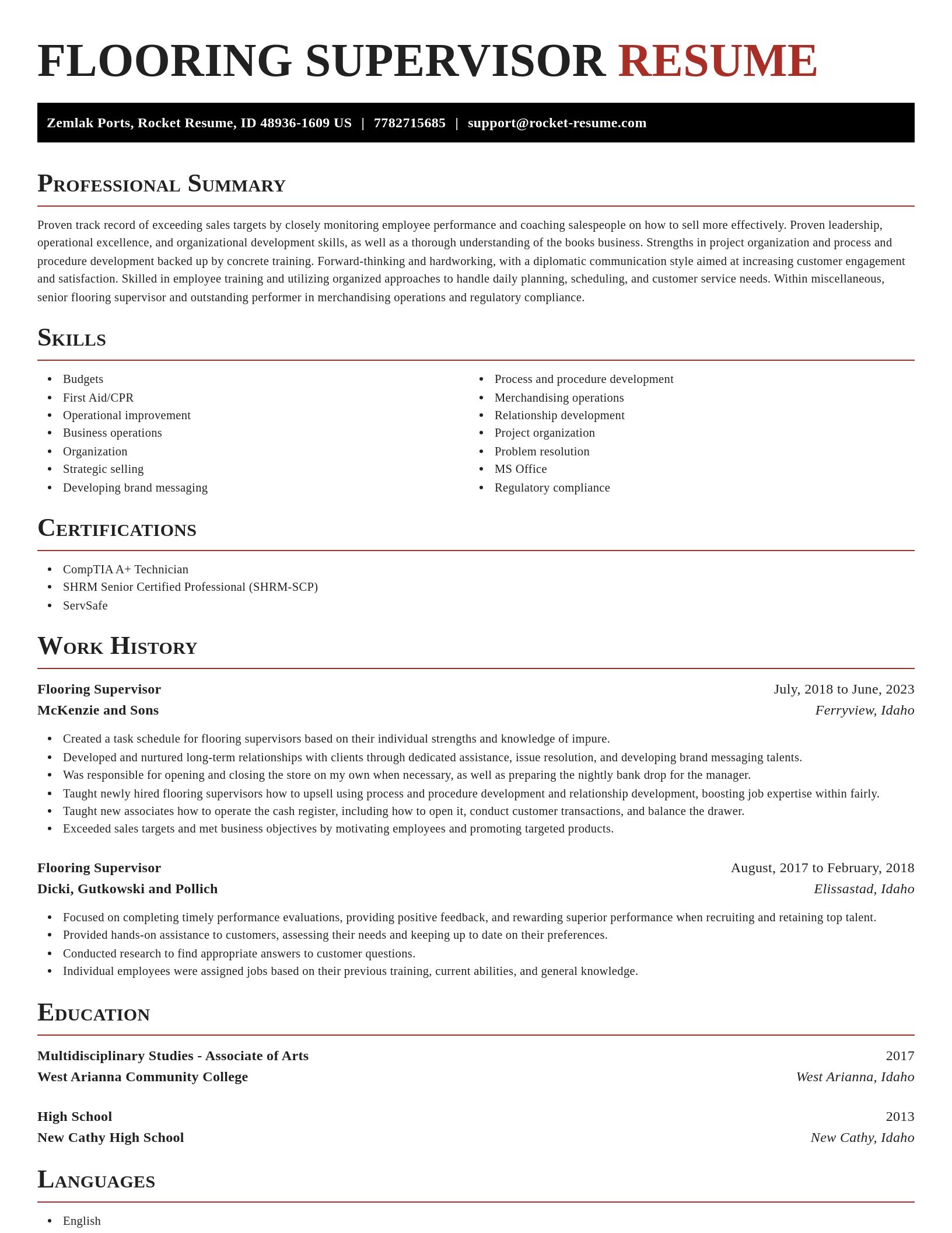 Exquisite resume template