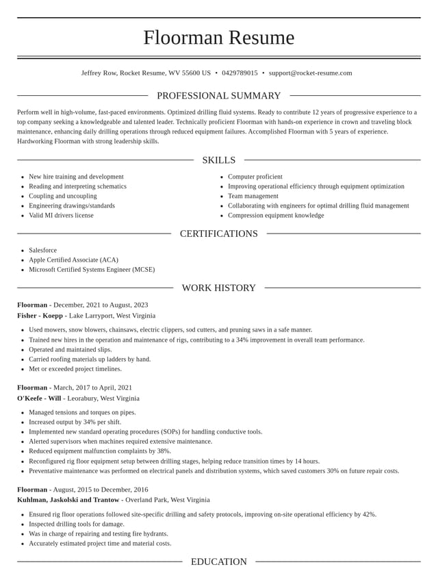Elegant resume template