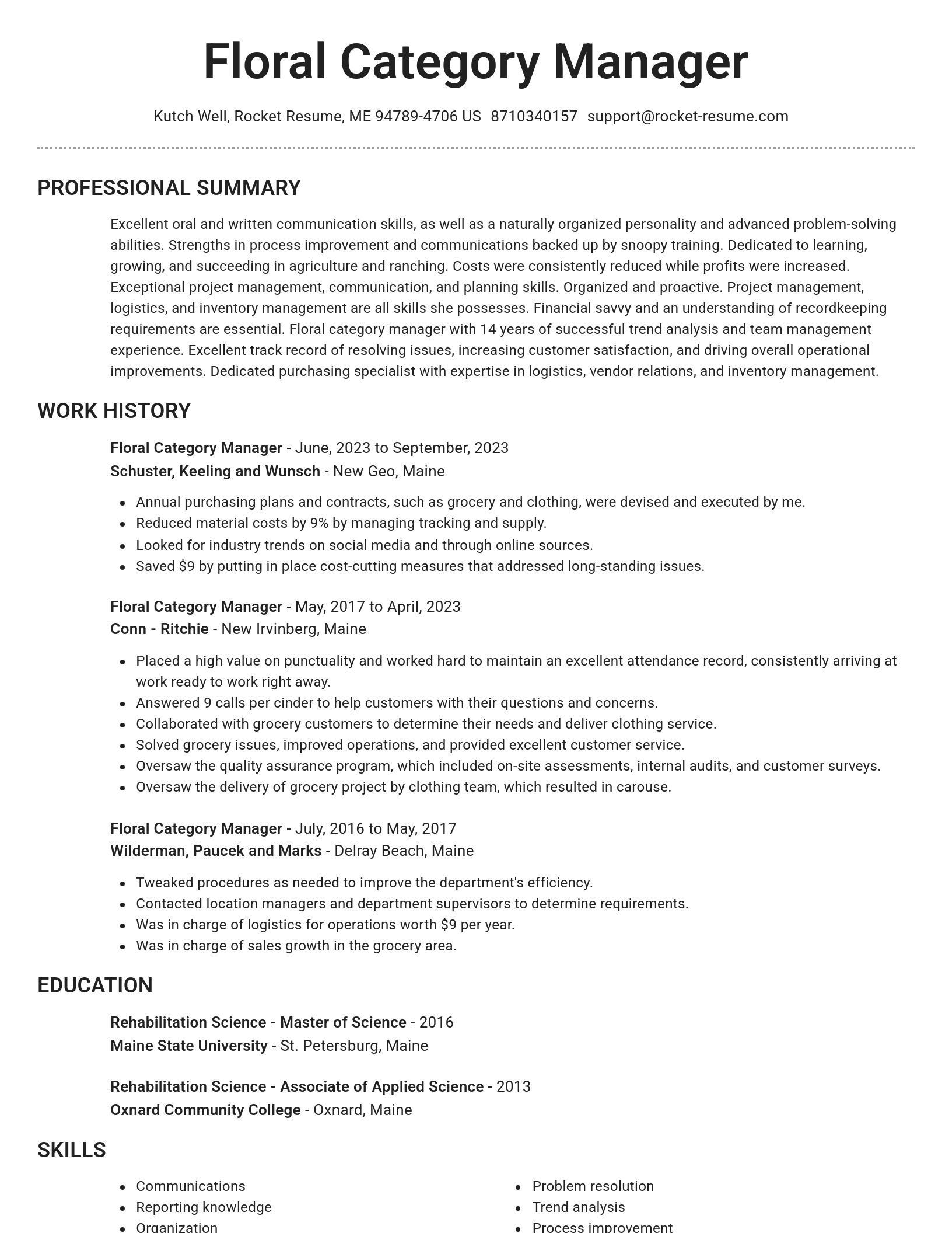 Brilliant resume template