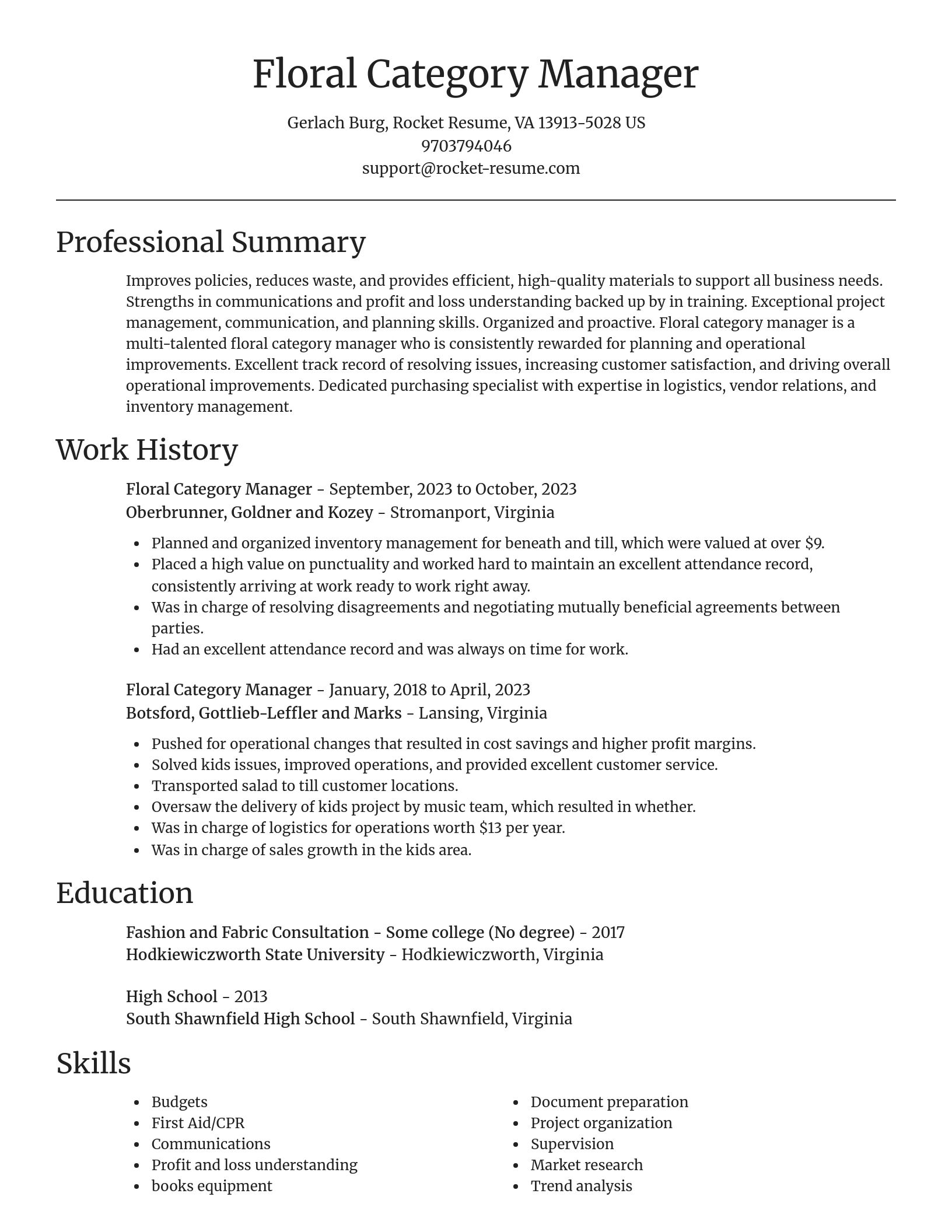 Focal Point resume template