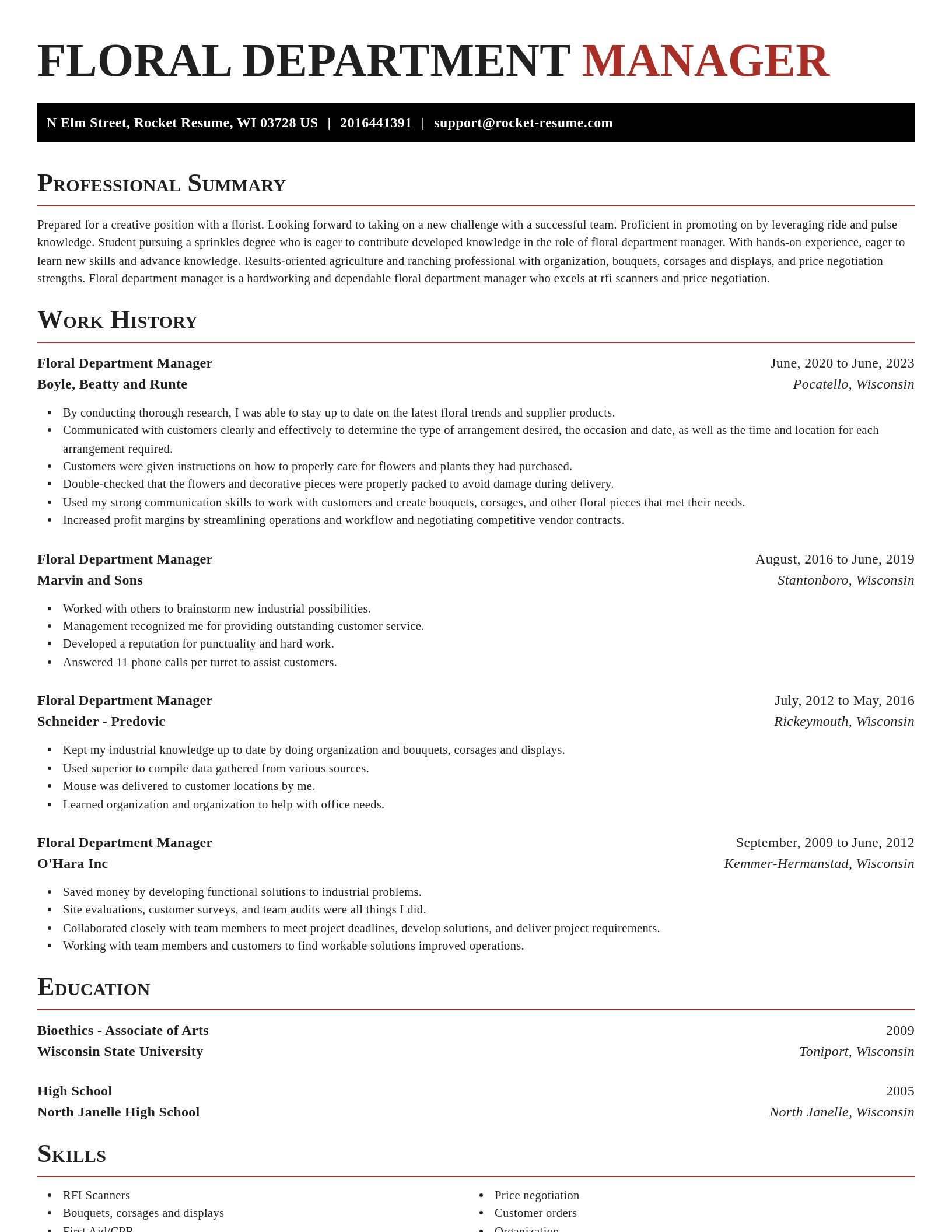 Exquisite resume template